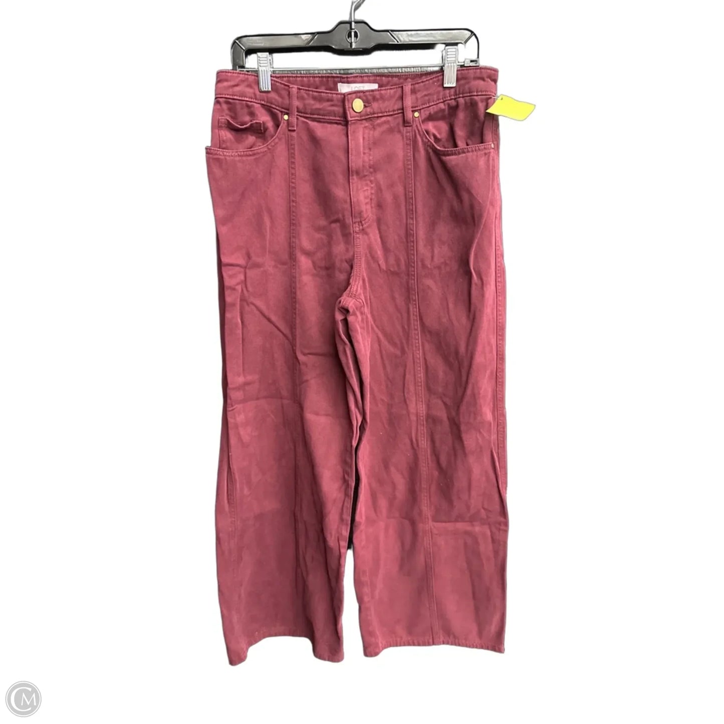 Jeans Wide Leg By Loft In Maroon, Size: 8