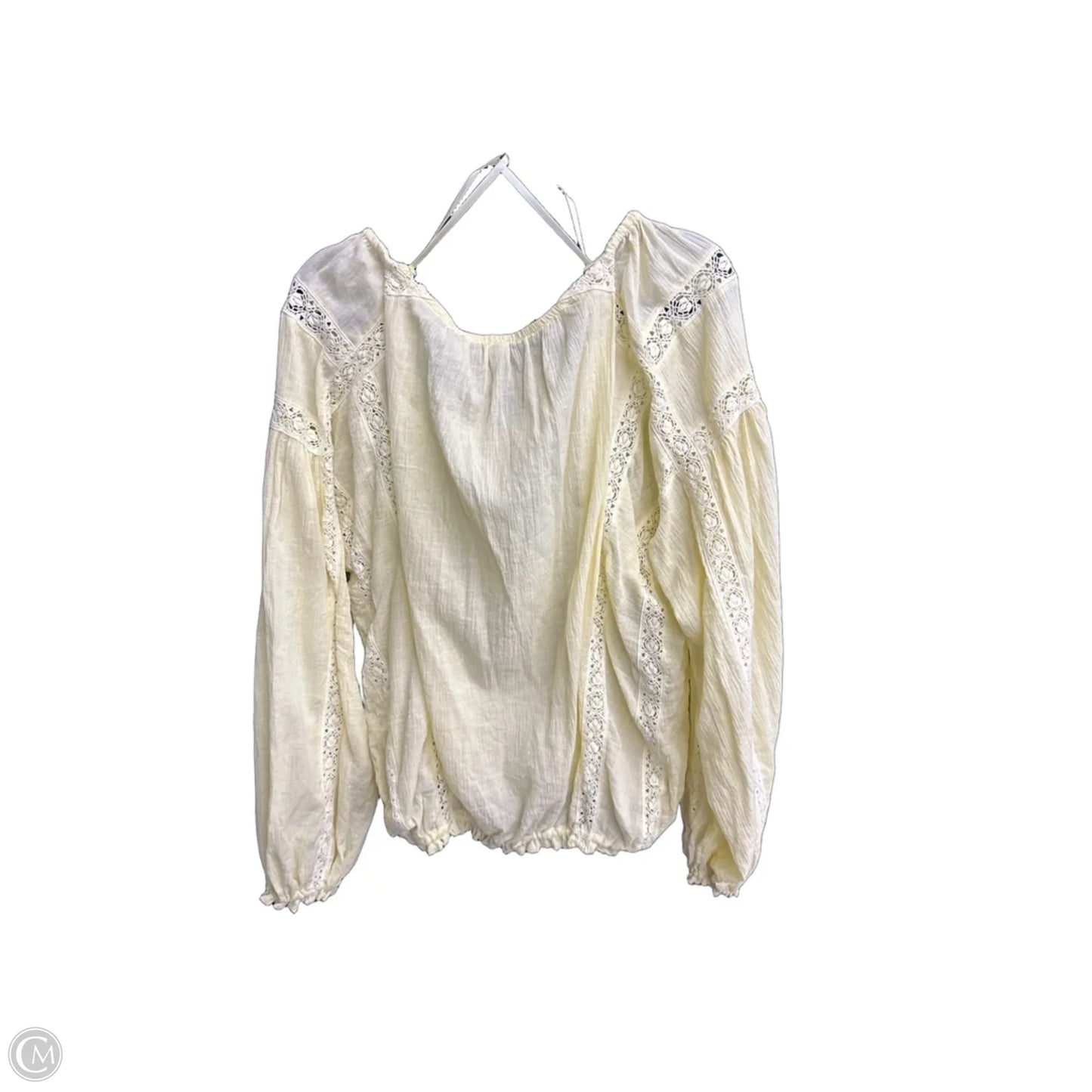 Top Long Sleeve By Free People In Yellow, Size: S
