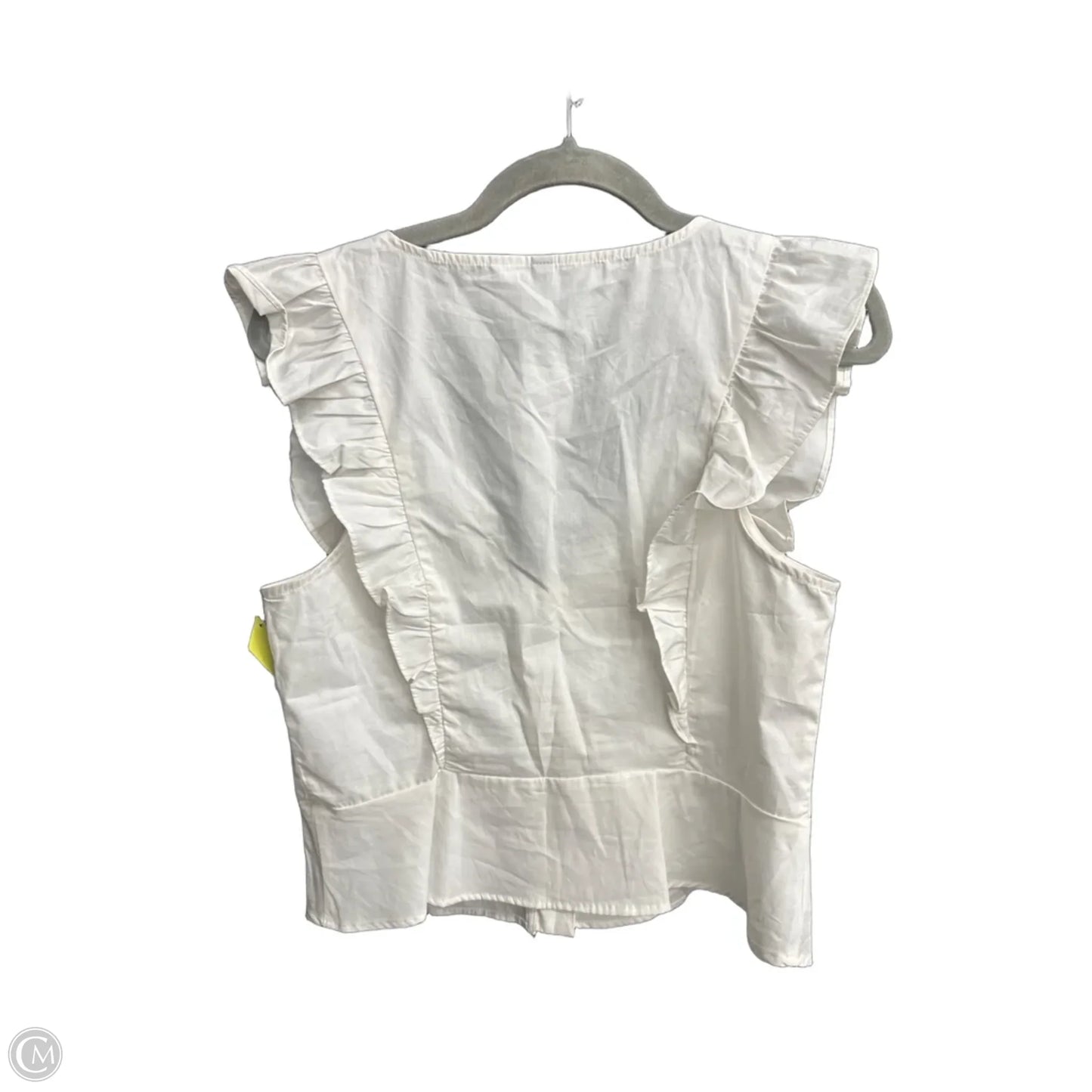 Top Sleeveless By Divided In White, Size: S