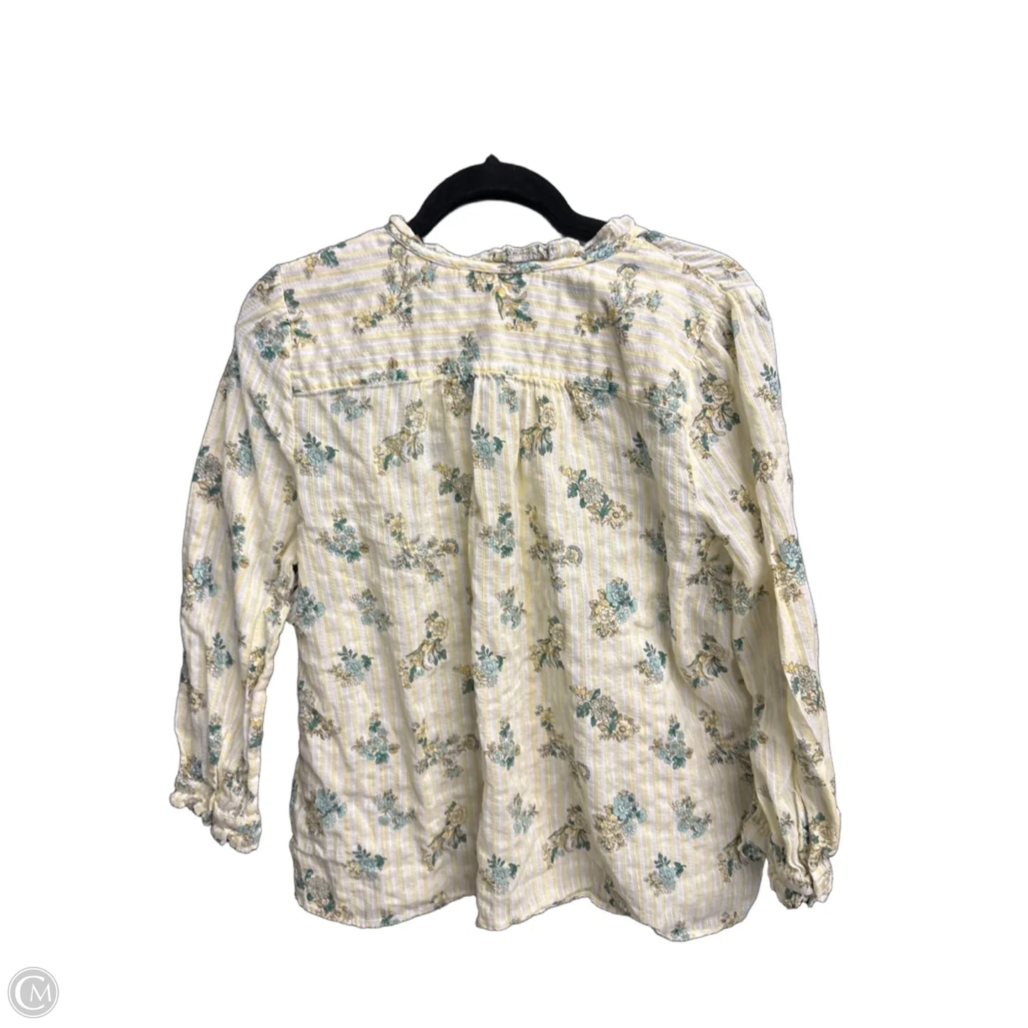 Top Long Sleeve By Loft In Floral Print, Size: L