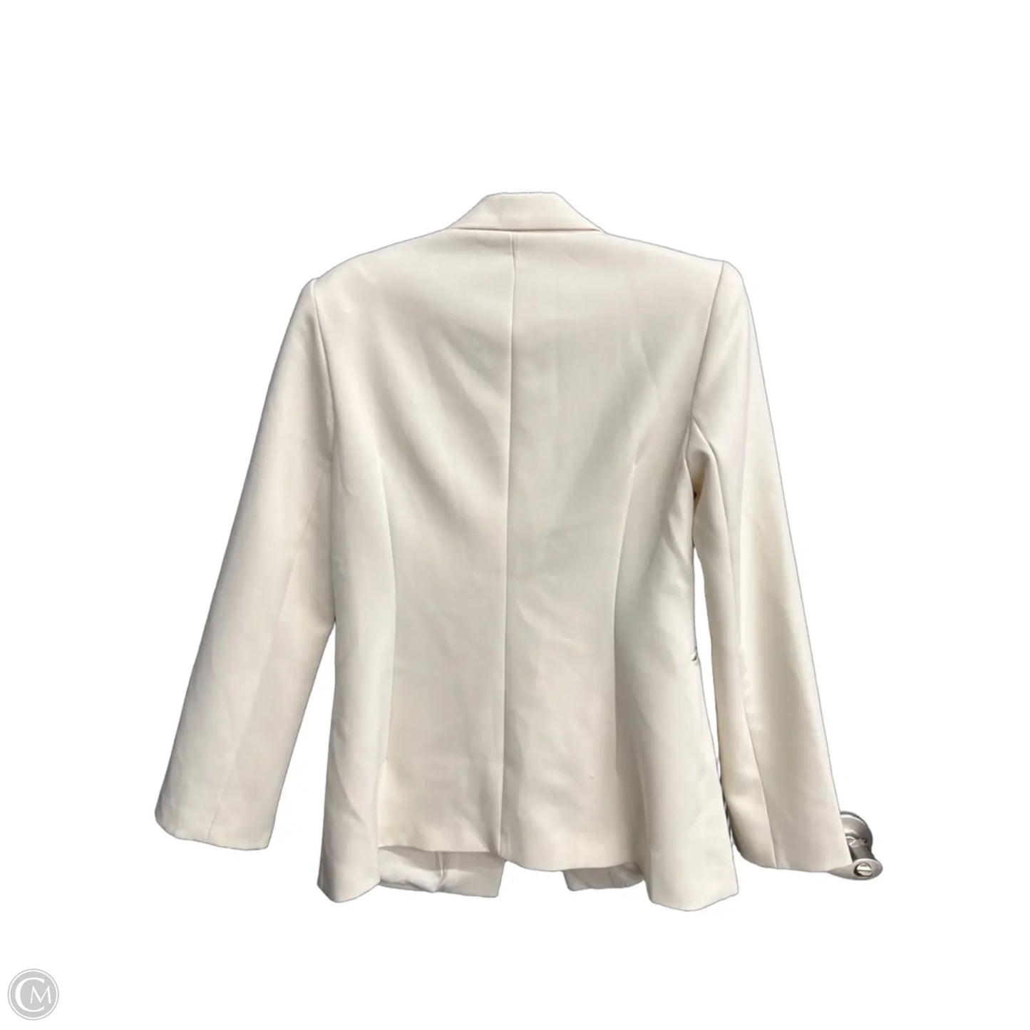 Blazer By Clothes Mentor In White, Size: M