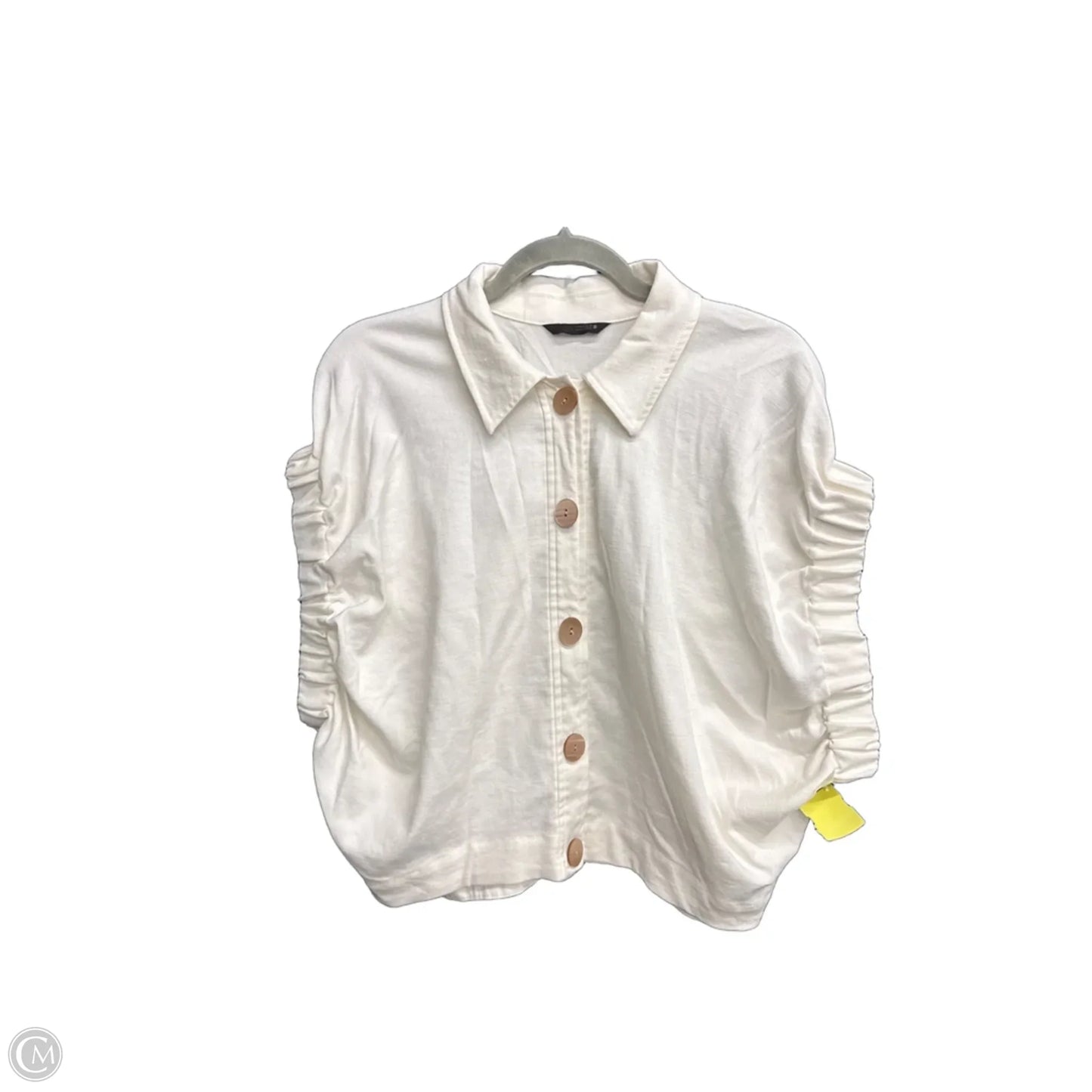 Top Sleeveless By Zara In Cream, Size: S