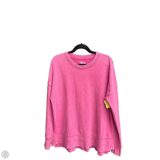 Sweatshirt Crewneck By Time And Tru In Pink, Size: L