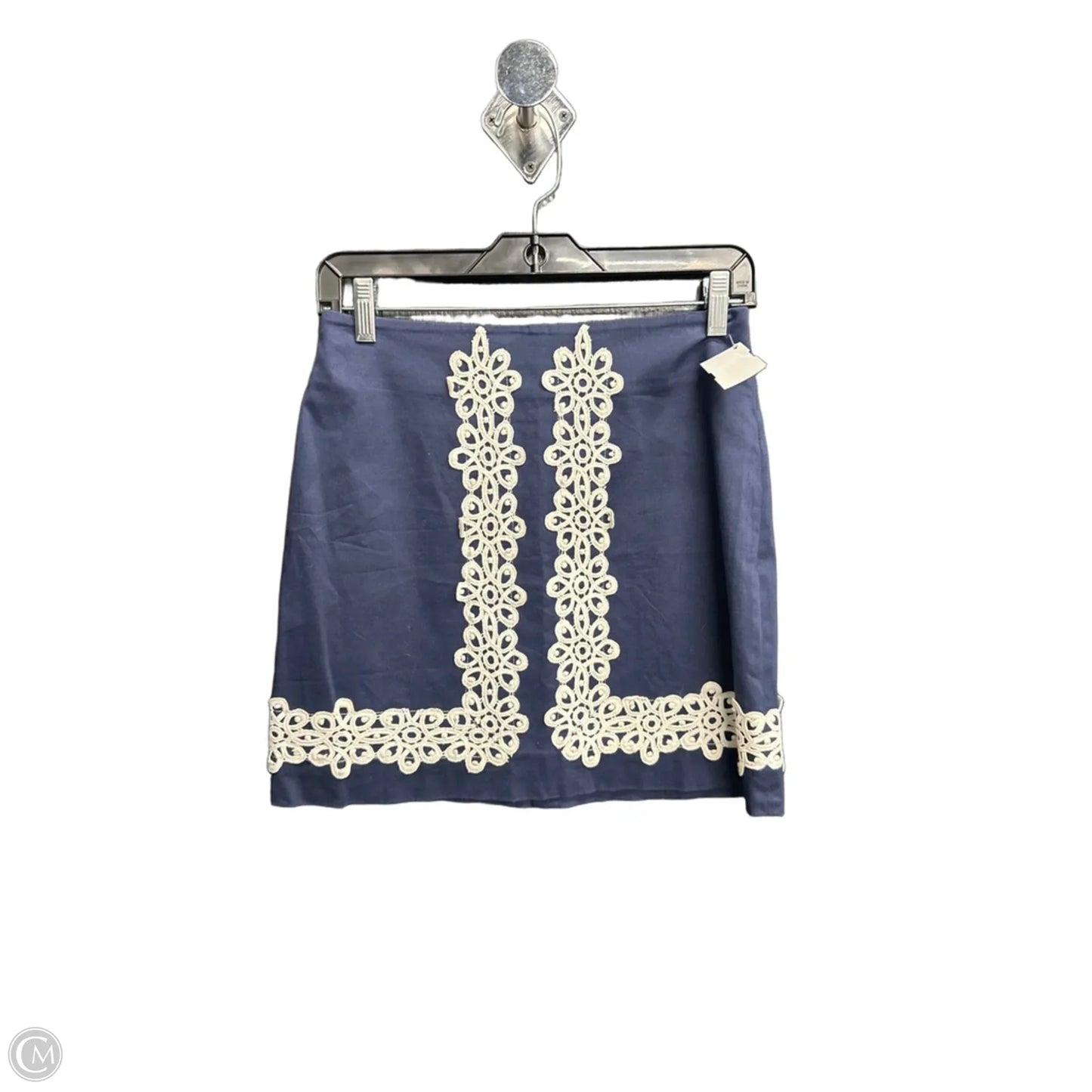 Skirt Designer By Lilly Pulitzer In Blue & White, Size: 0