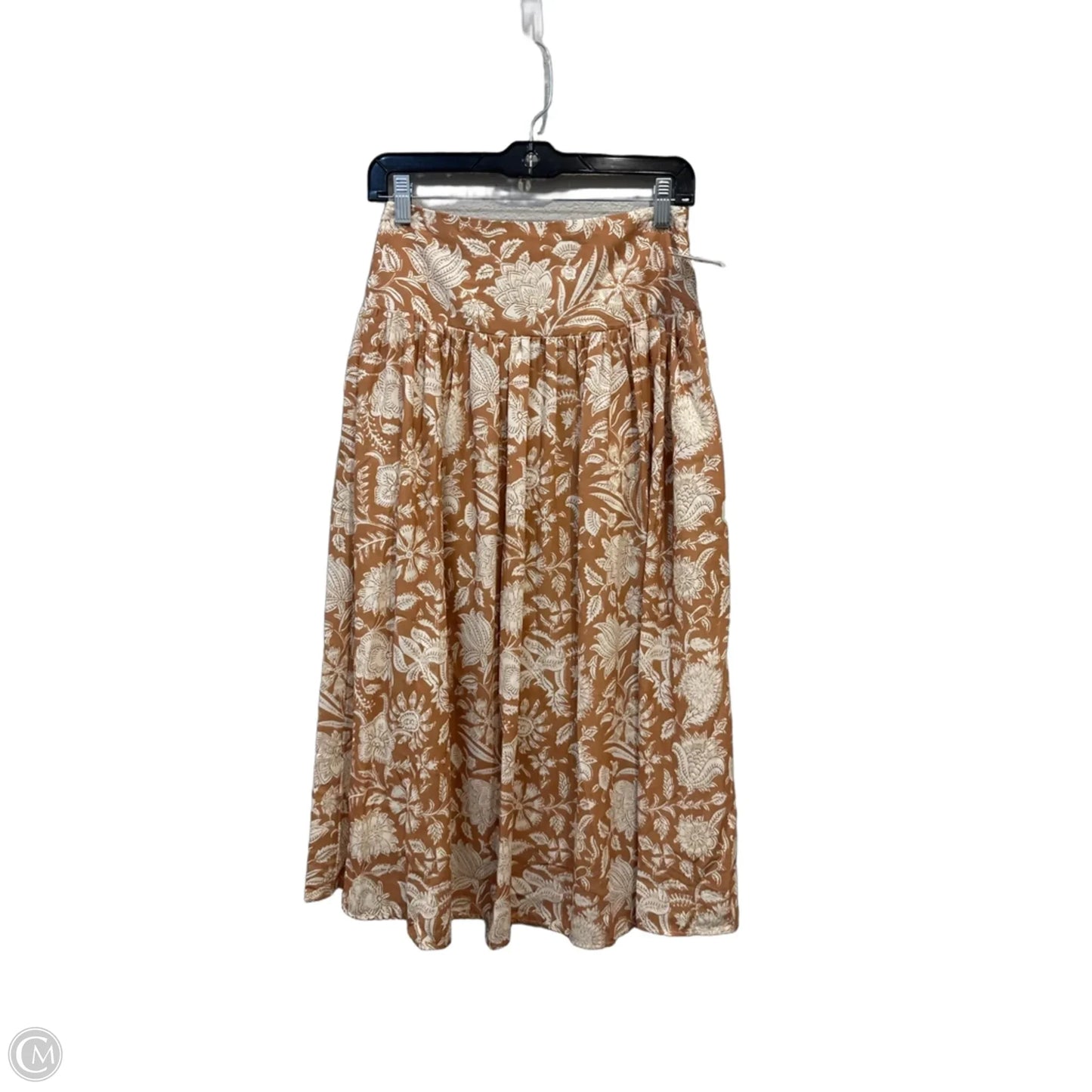 Skirt Maxi By Clothes Mentor In Brown & Cream, Size: 2