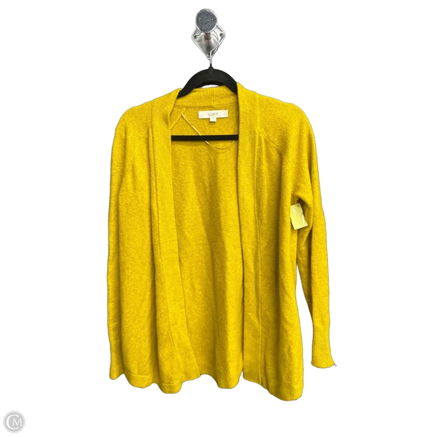Sweater Cardigan By Loft In Yellow, Size: S