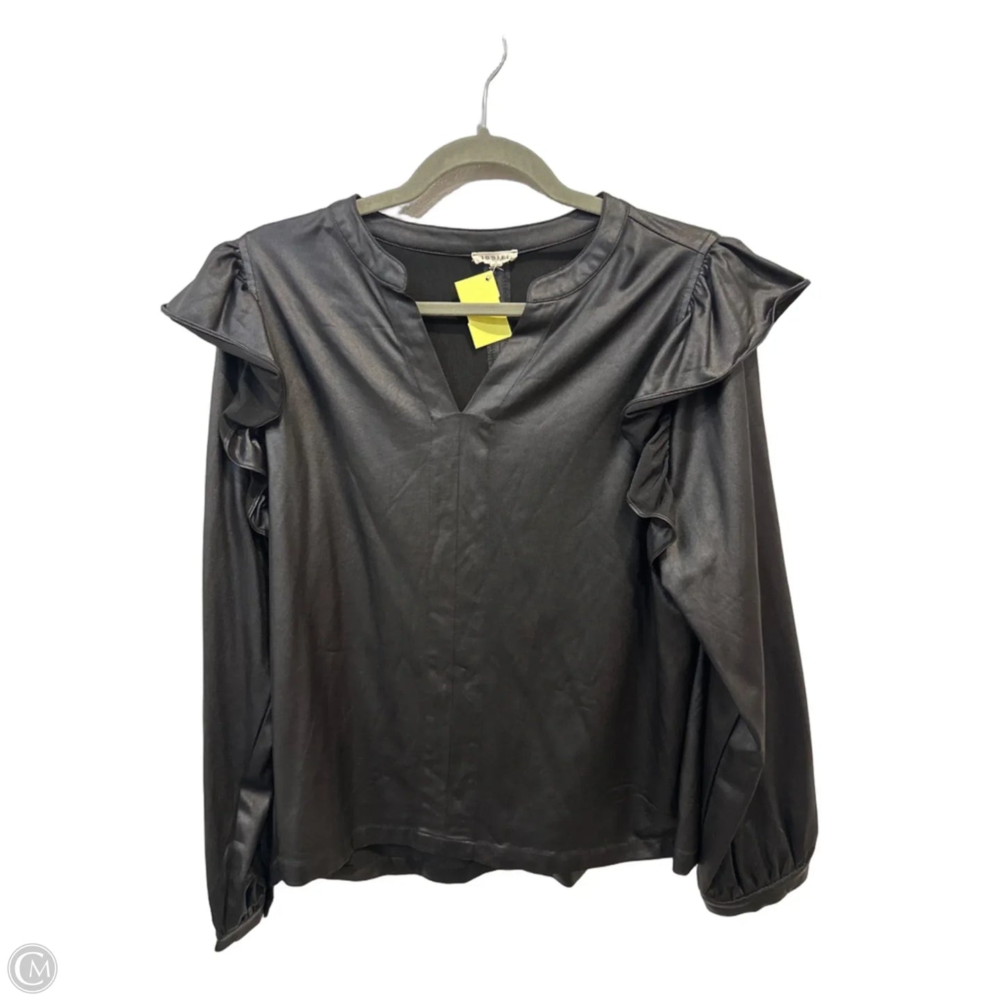 Top Long Sleeve By Jodifl In Black, Size: L