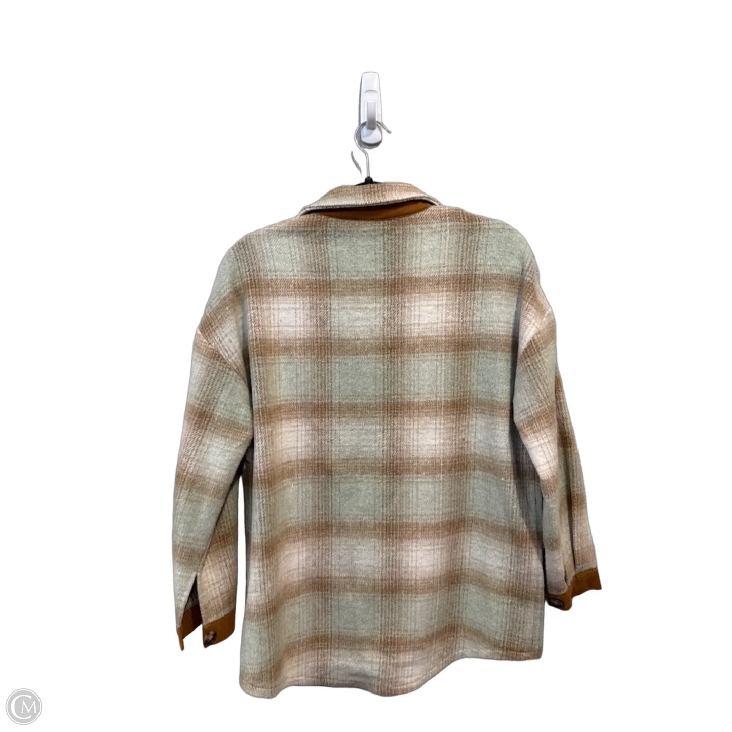 Jacket Fleece By Thml In Plaid Pattern, Size: S