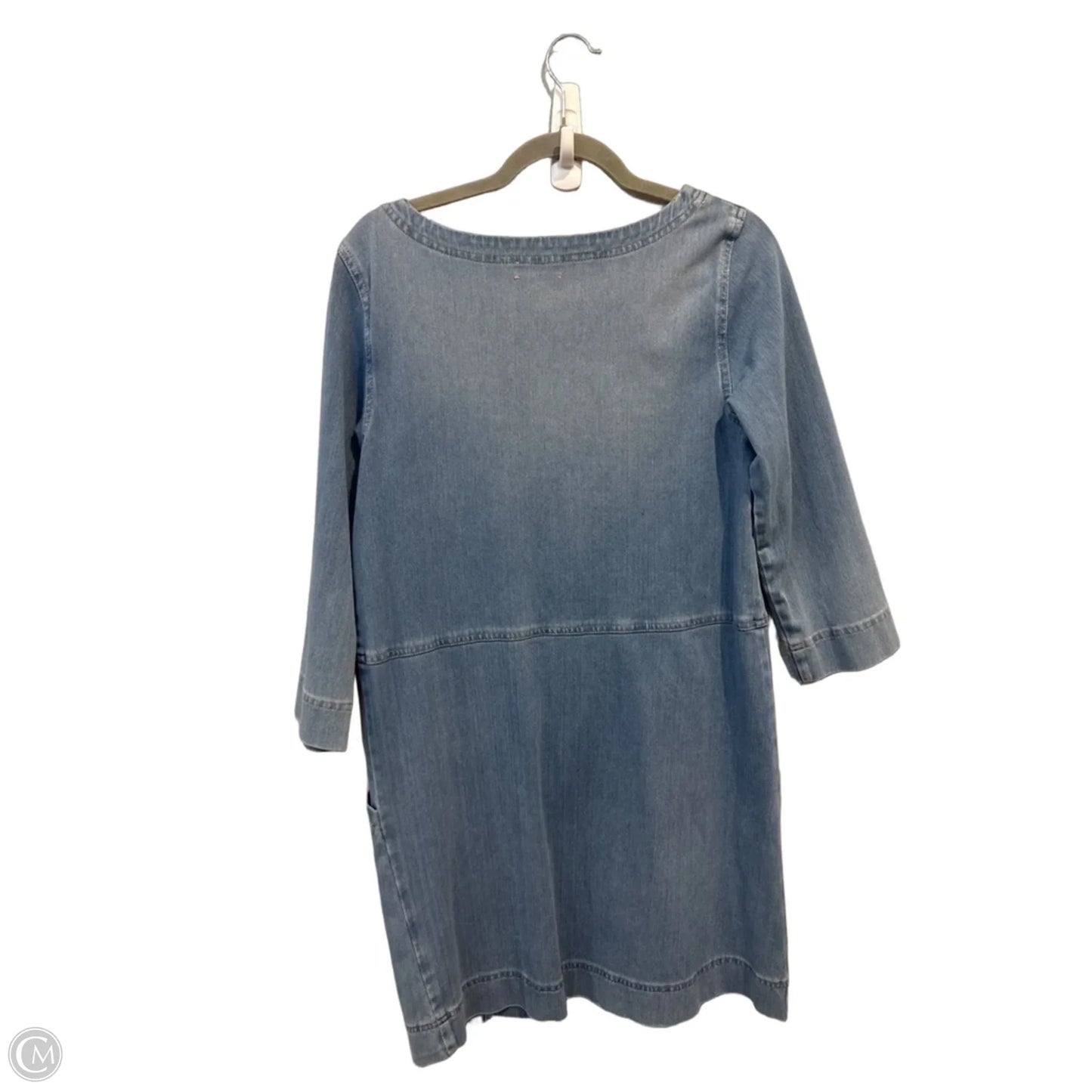 Dress Casual Midi By Adriano Goldschmied In Blue Denim, Size: M