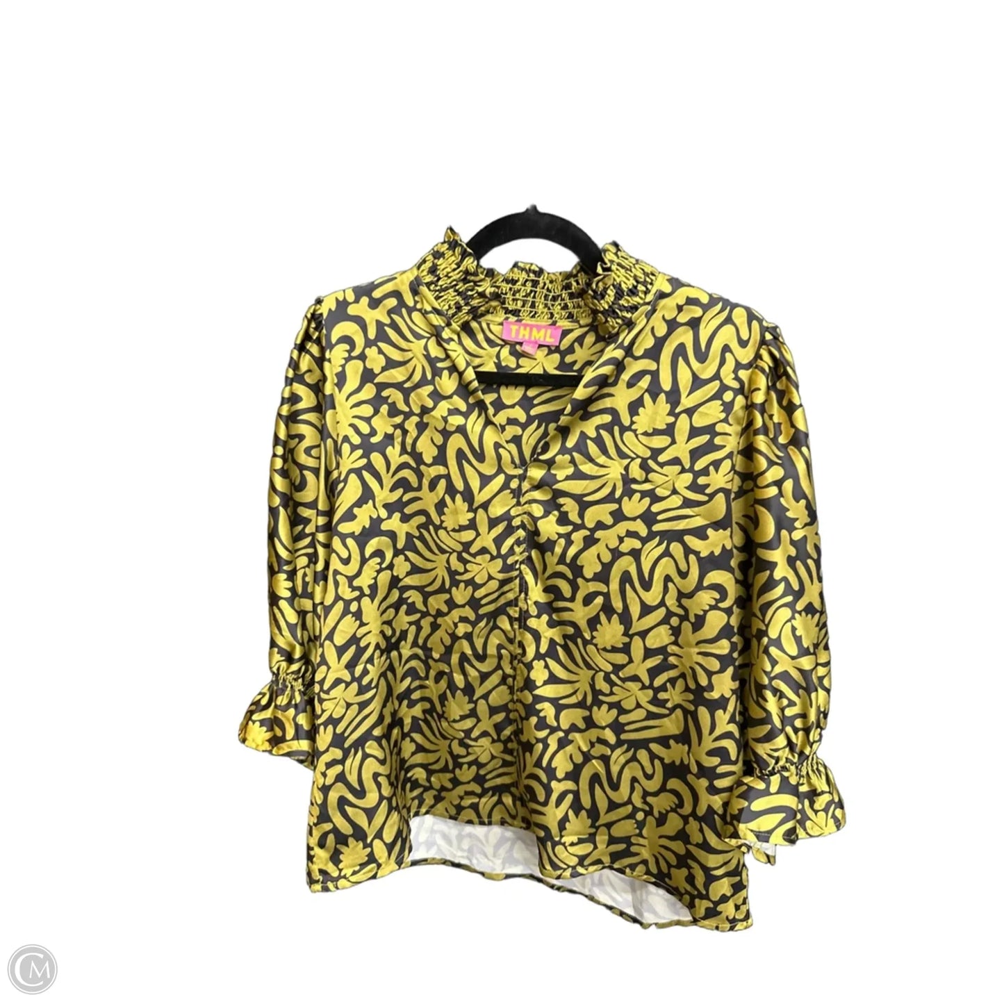 Top Long Sleeve By Thml In Green, Size: S