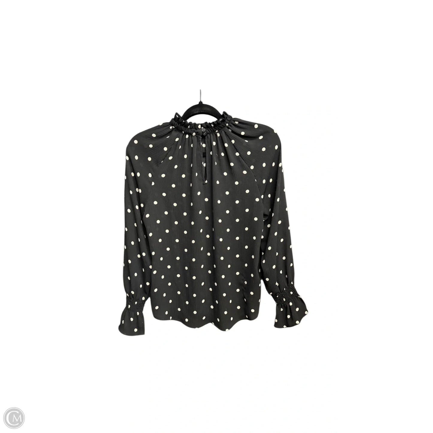 Top Long Sleeve By Loft In Polkadot Pattern, Size: Xs