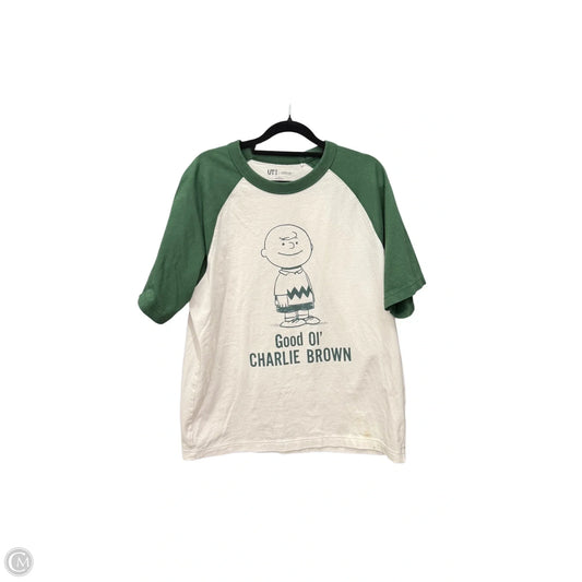 Top Short Sleeve By Clothes Mentor In Green & White, Size: S