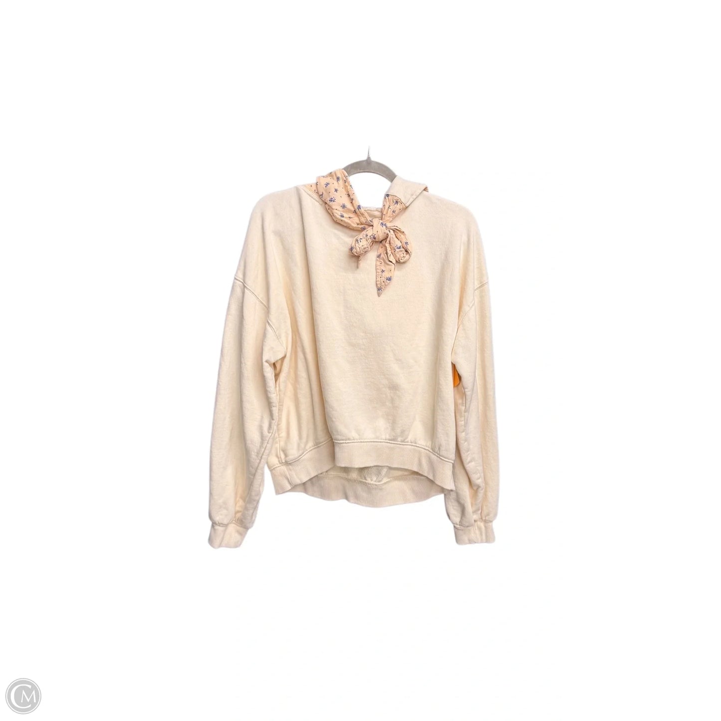 Sweatshirt Hoodie By Free People In Cream, Size: L