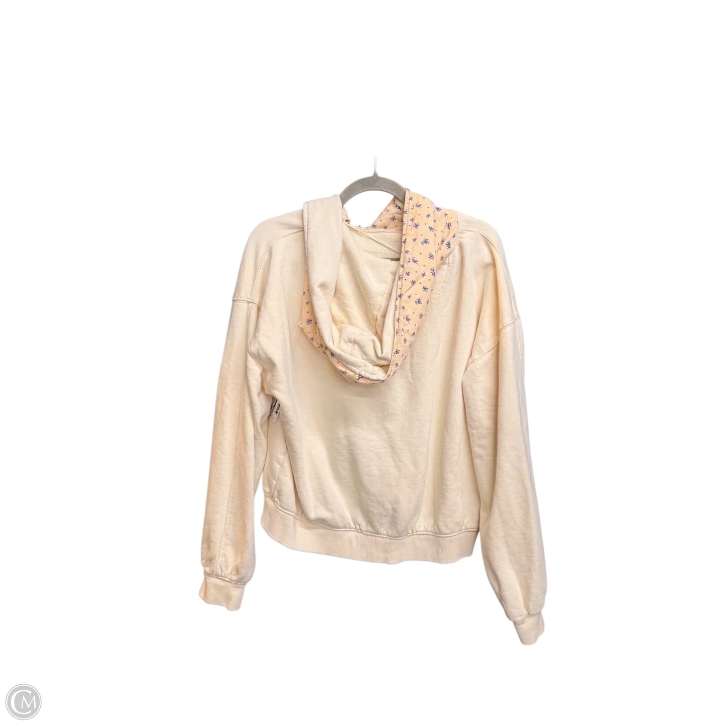 Sweatshirt Hoodie By Free People In Cream, Size: L