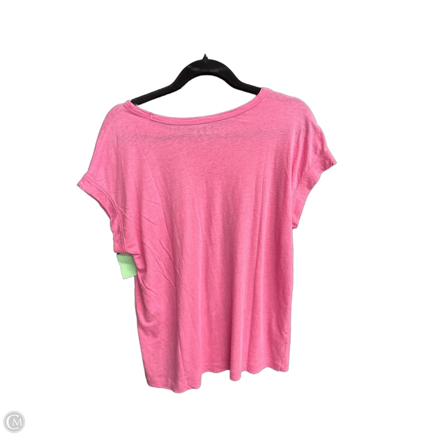 Top Short Sleeve By Loft In Pink, Size: M