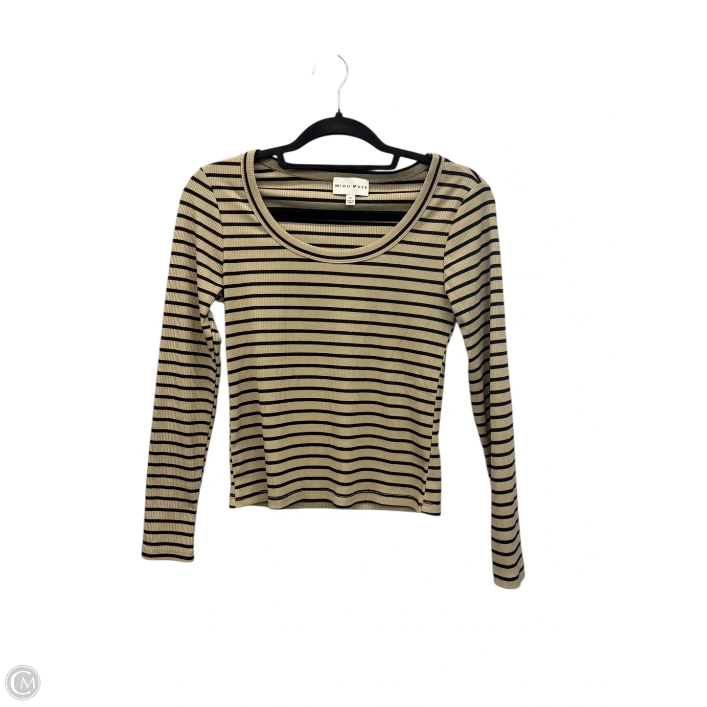 Top Long Sleeve By Miou Muse In Striped Pattern, Size: S