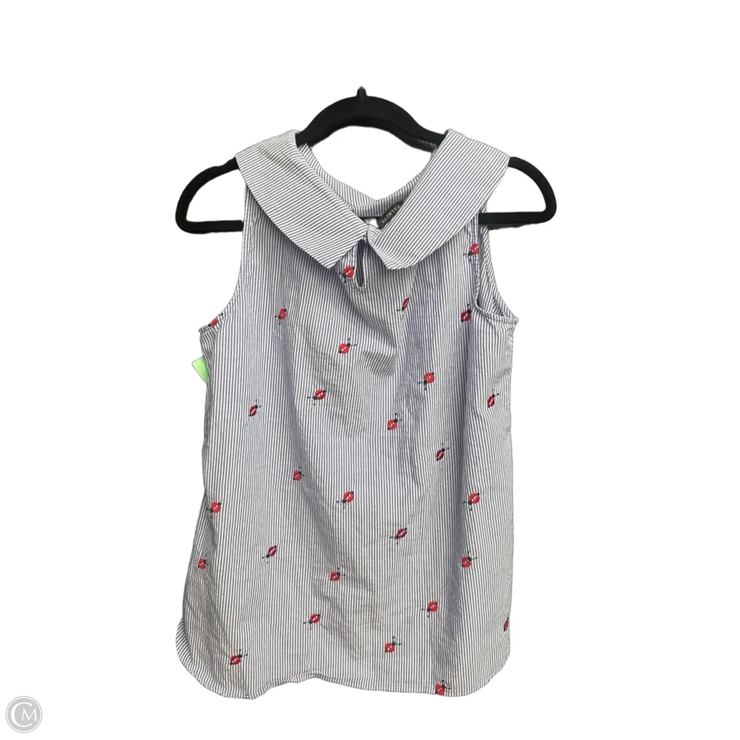 Top Sleeveless By Talbots In Striped Pattern, Size: M