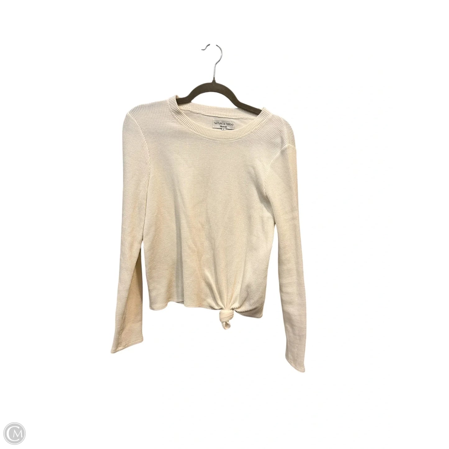 Top Long Sleeve By Madewell In Cream, Size: M