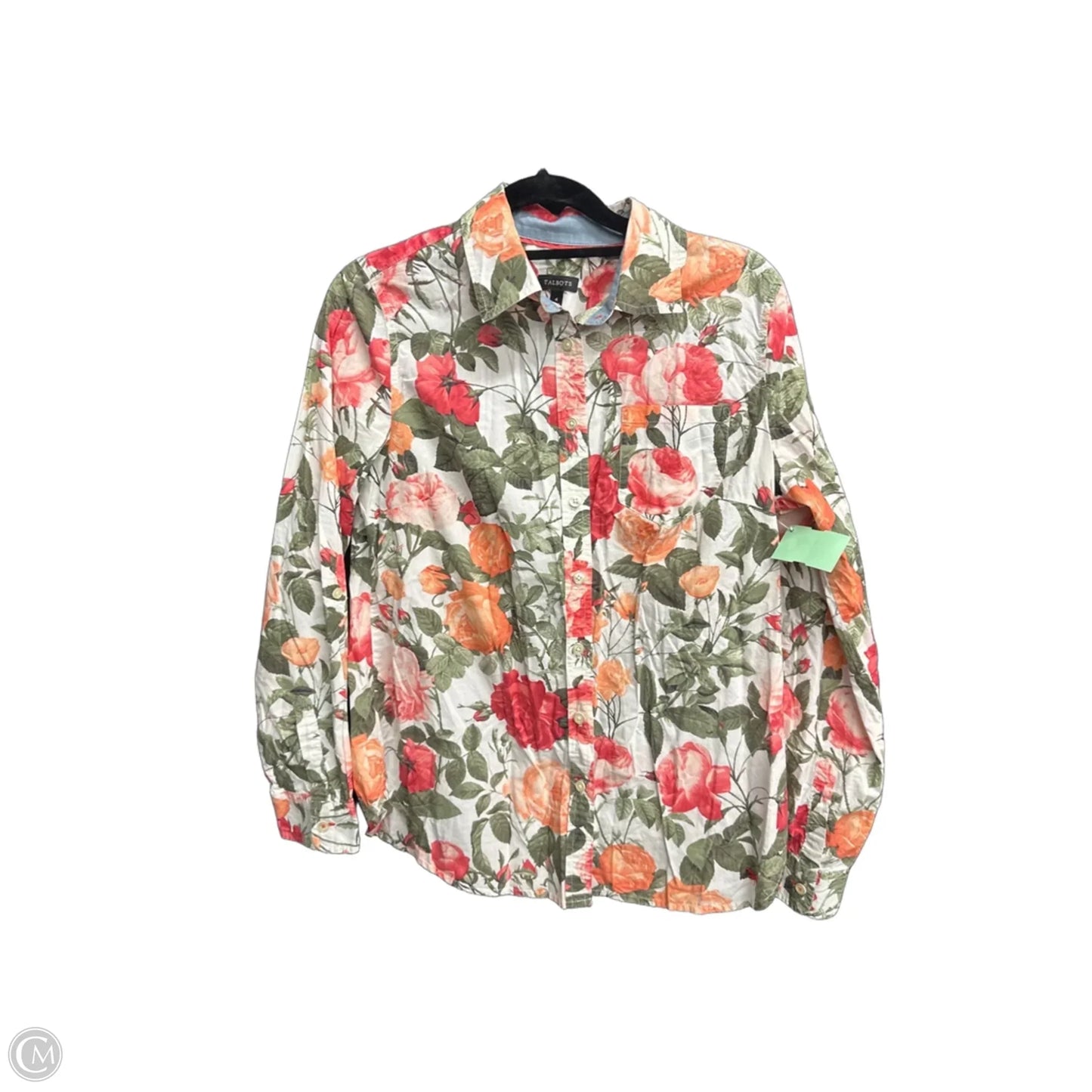 Top Long Sleeve By Talbots In Floral Print, Size: 4