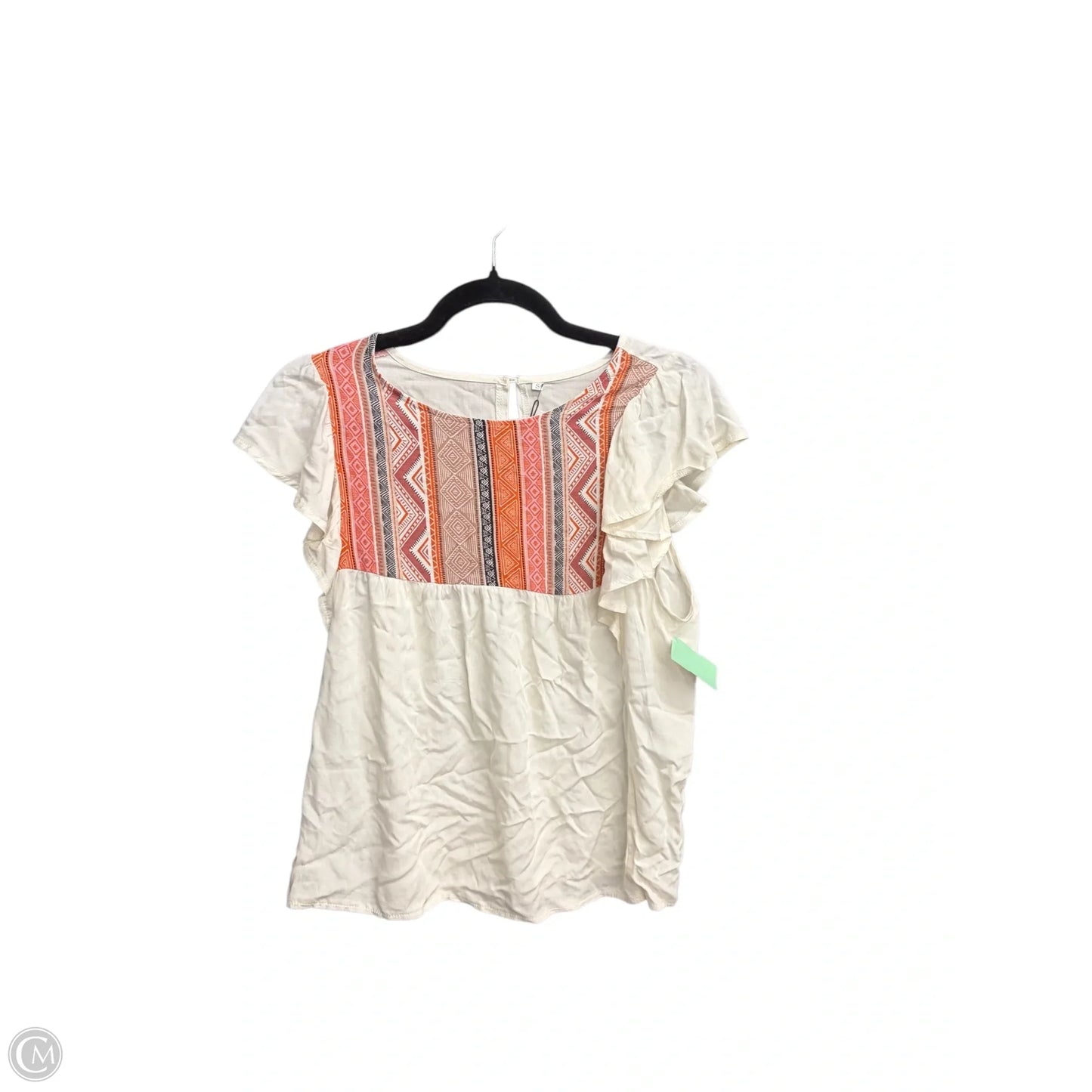 Top Sleeveless By Clothes Mentor In Cream, Size: S
