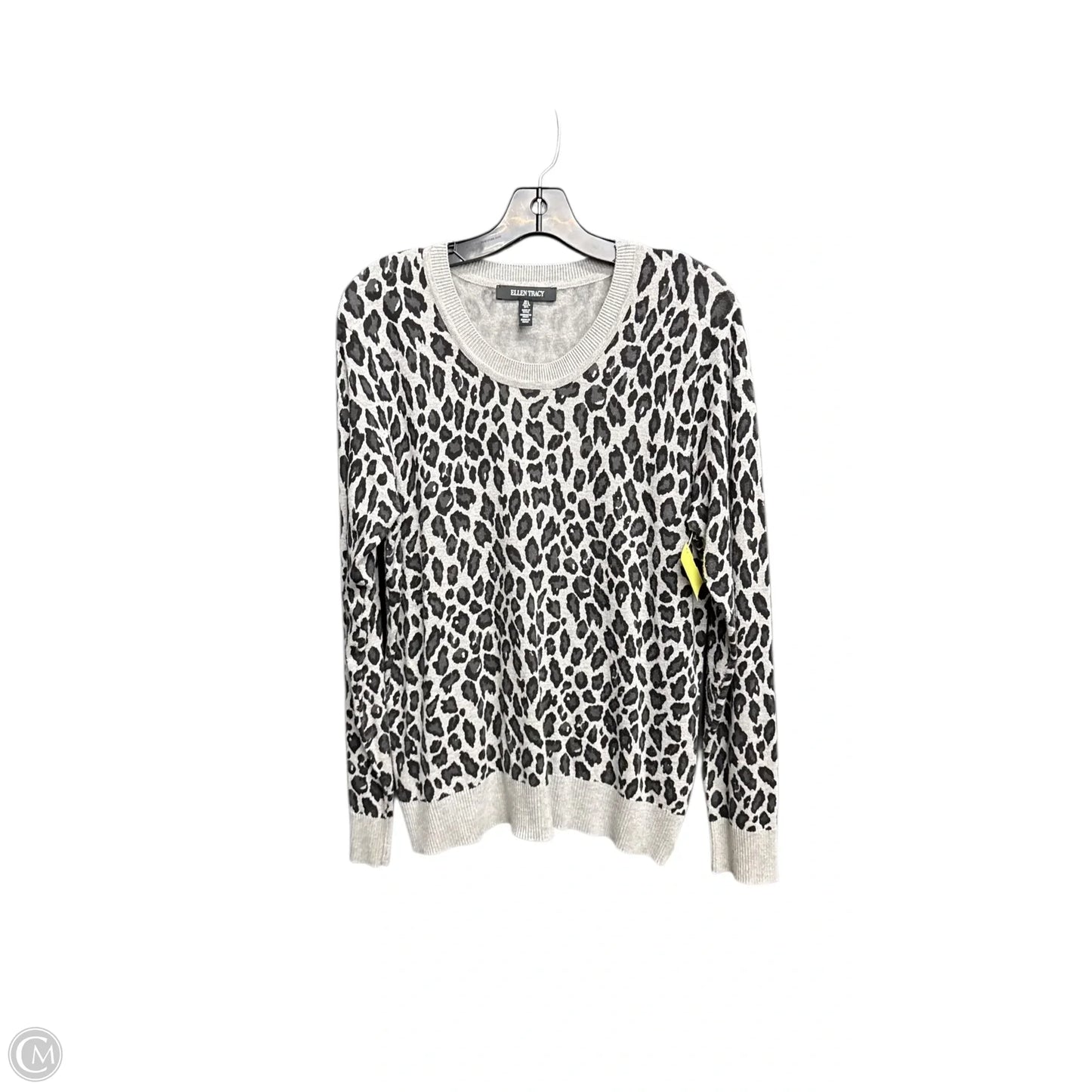 Top Long Sleeve By Ellen Tracy In Animal Print, Size: L
