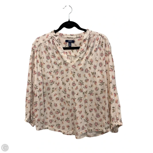 Top Long Sleeve By Chaps In Floral Print, Size: M