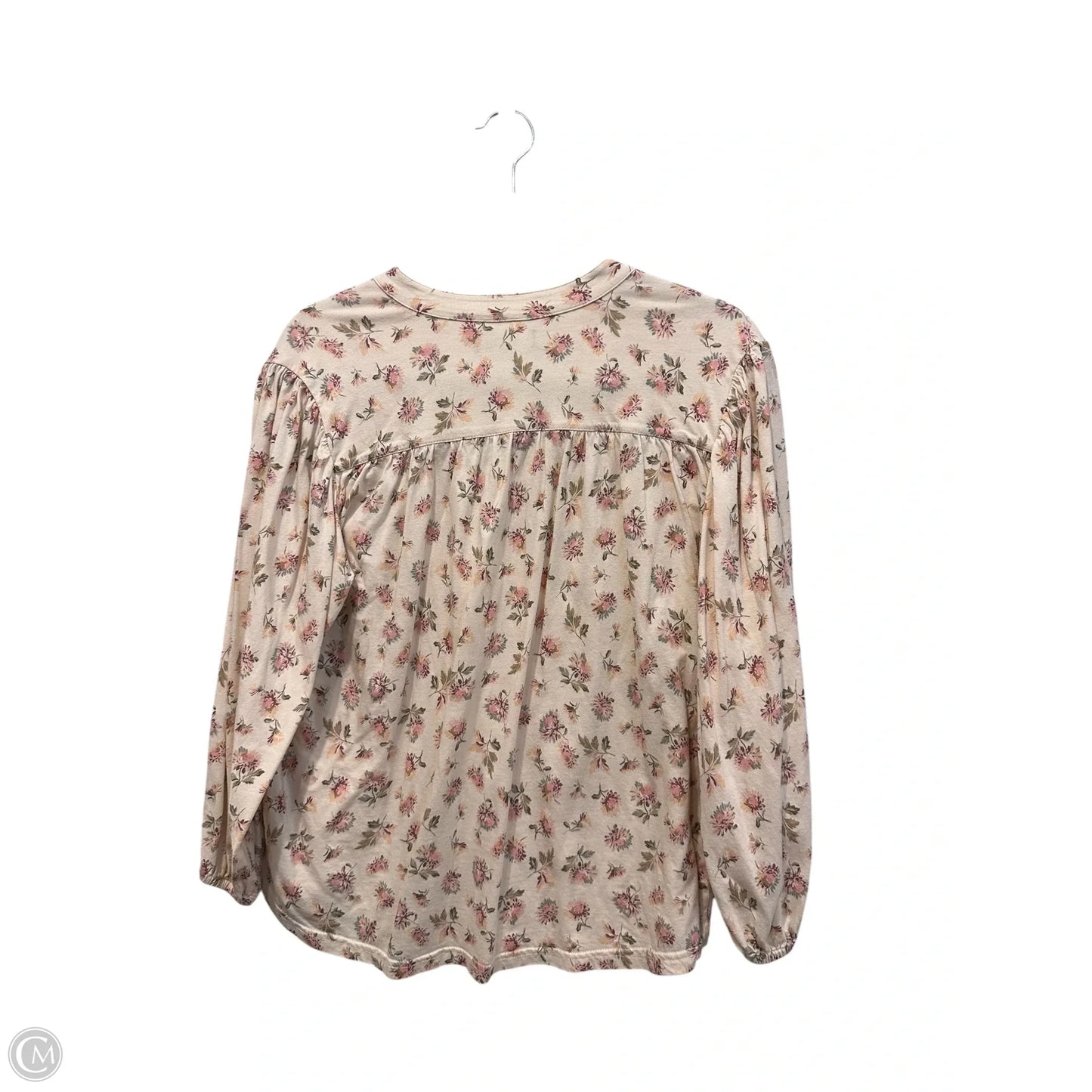 Top Long Sleeve By Chaps In Floral Print, Size: M