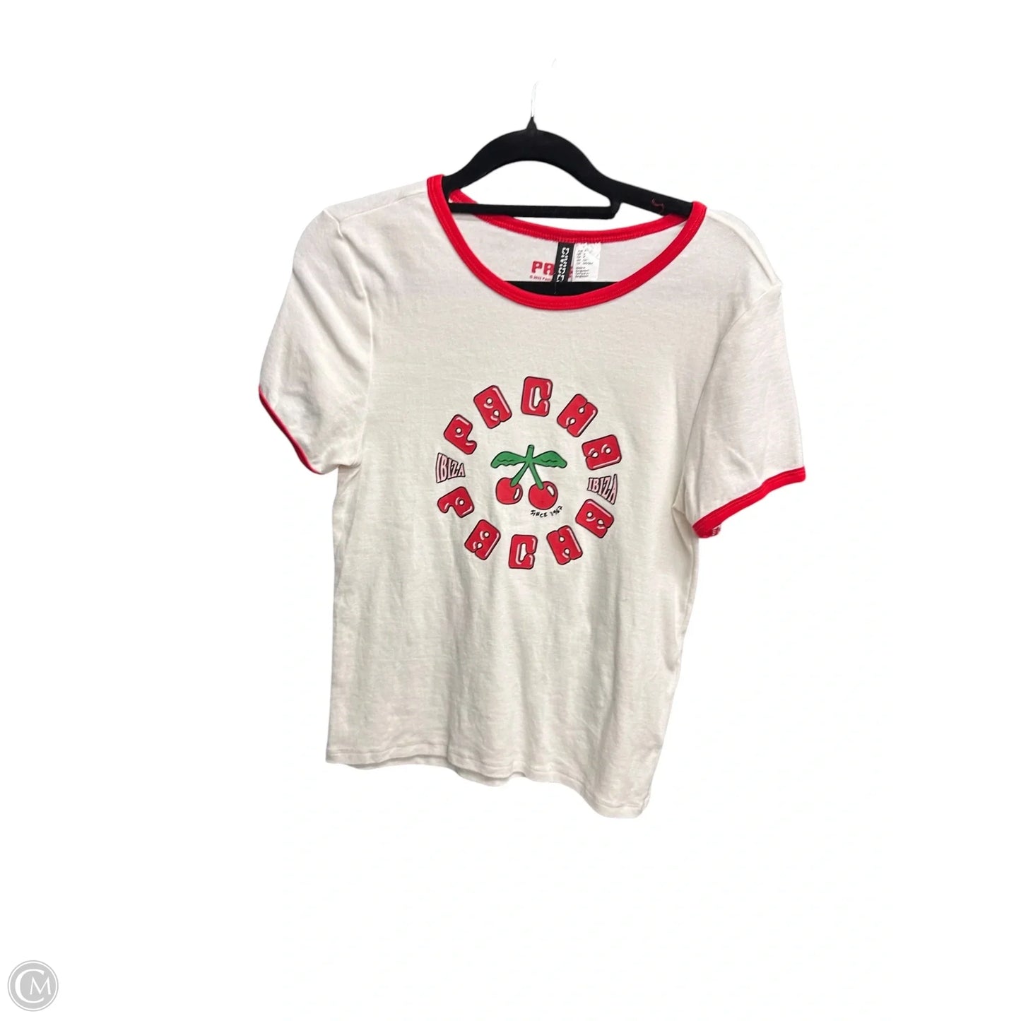 Top Short Sleeve By Divided In Red & White, Size: S