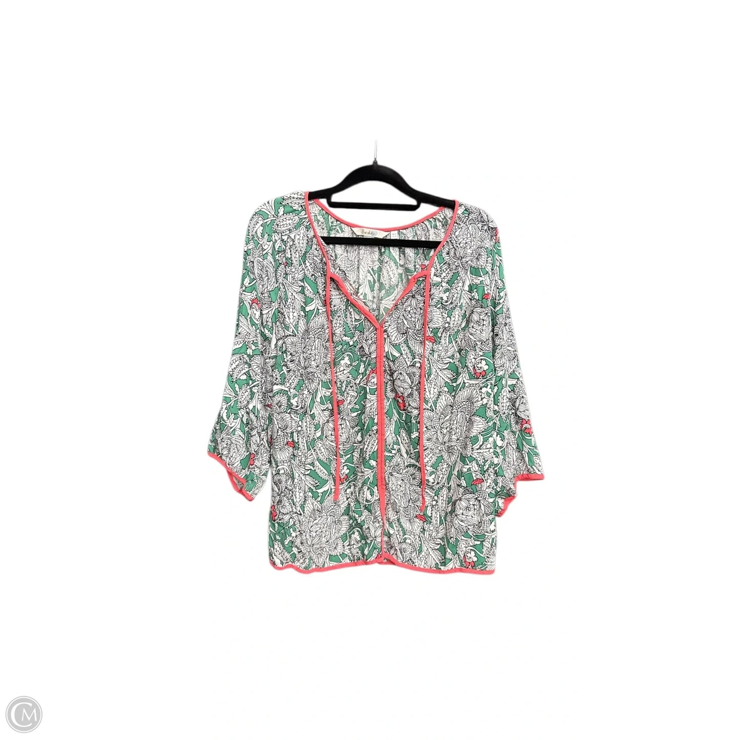 Blouse 3/4 Sleeve By Boden In Floral Print