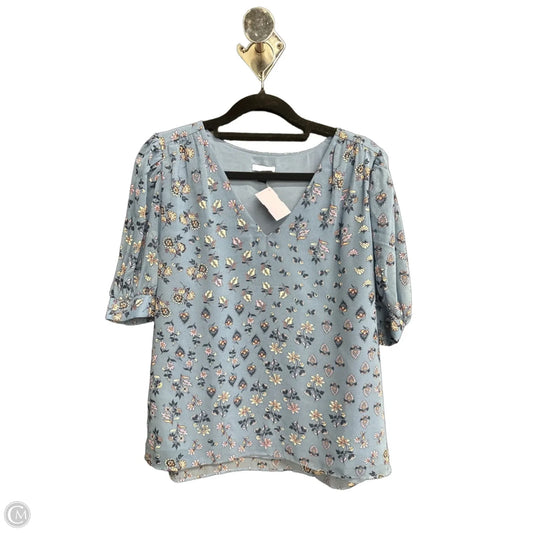 Top Short Sleeve By Ann Taylor In Floral Print, Size: Xs