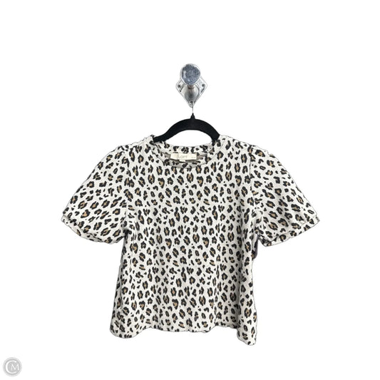 Top Short Sleeve By Loft In Animal Print, Size: Sp