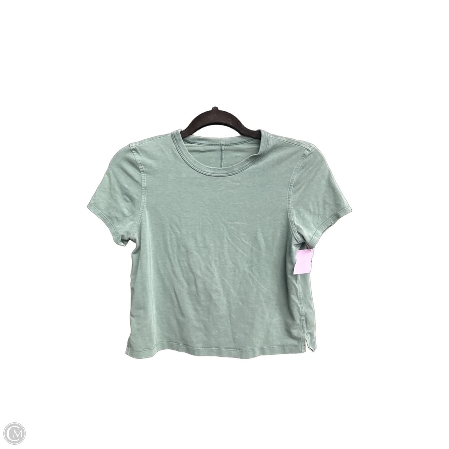 Athletic Top Short Sleeve By Lululemon In Green, Size: S