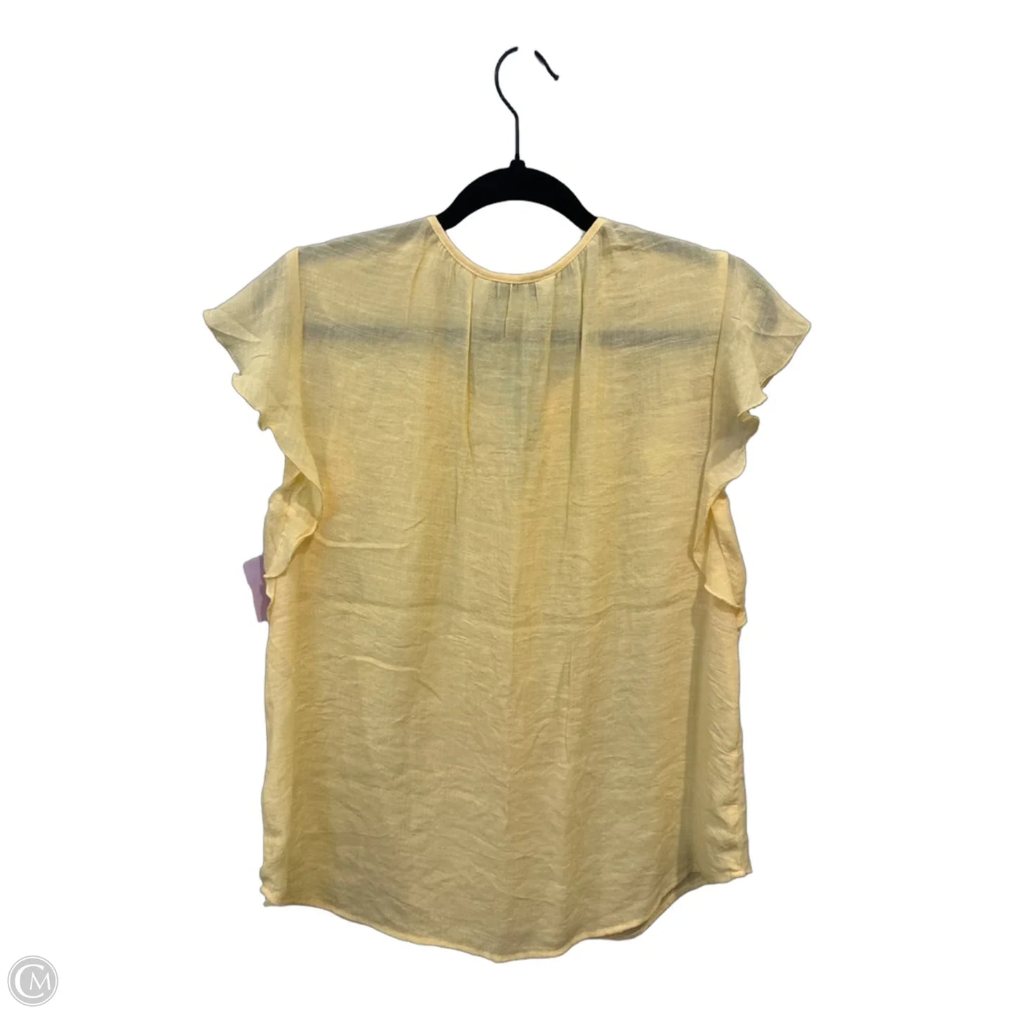 Top Sleeveless By Counterparts In Yellow, Size: L