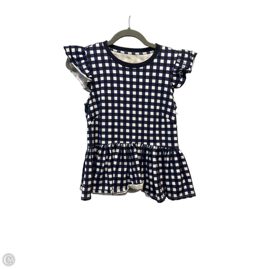 Top Sleeveless Designer By Kate Spade In Blue & White, Size: Xs