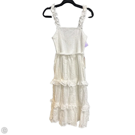 Dress Casual Midi By Aura In White, Size: L