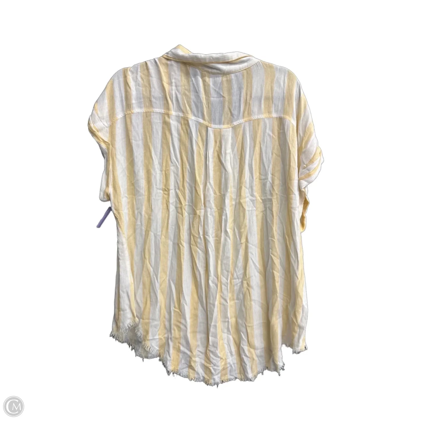 Top Short Sleeve By Umgee In Striped Pattern, Size: M