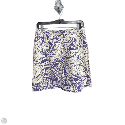Skirt Mini & Short By Loft In Purple & White, Size: 2
