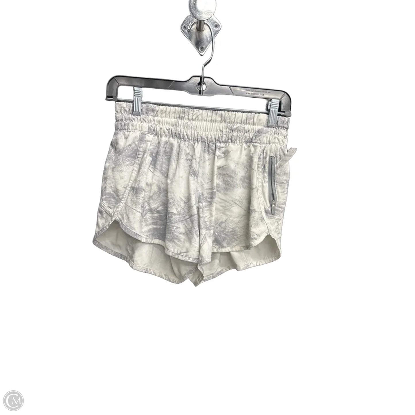 Athletic Shorts By Lululemon In Grey & White, Size: 6