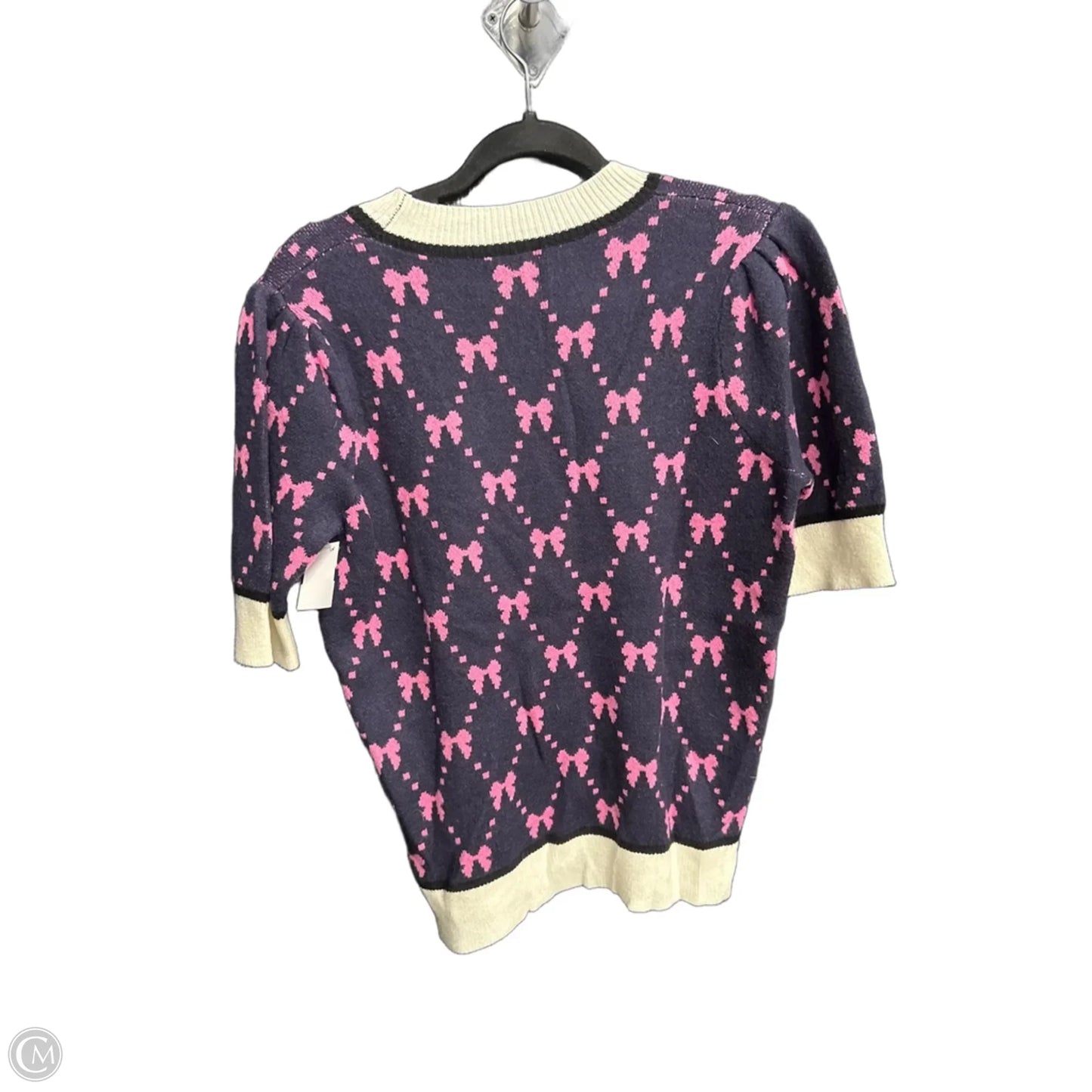 Sweater Short Sleeve By Clothes Mentor In Blue & Pink, Size: M