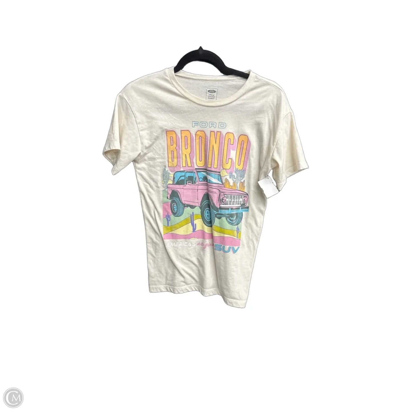 Top Short Sleeve By Clothes Mentor In Cream, Size: S