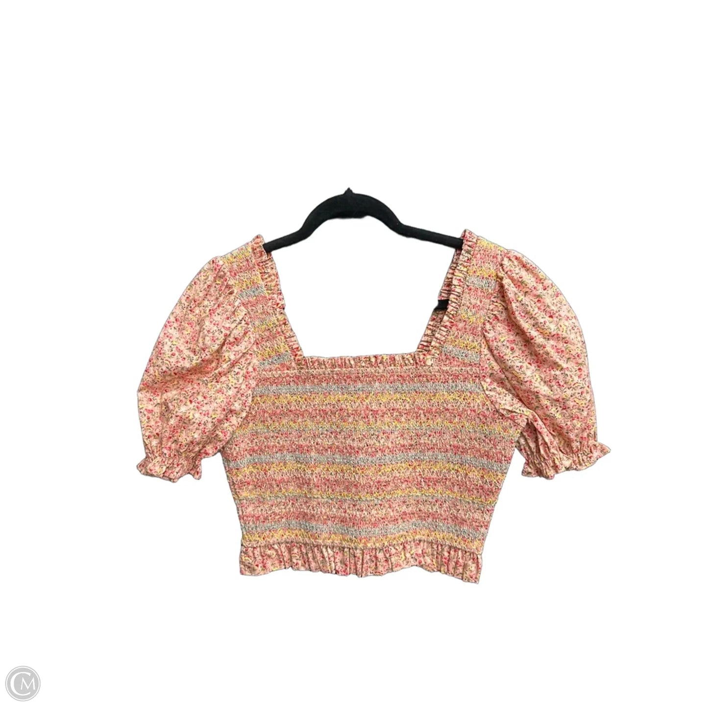 Blouse Short Sleeve By Clothes Mentor In Floral Print, Size: M