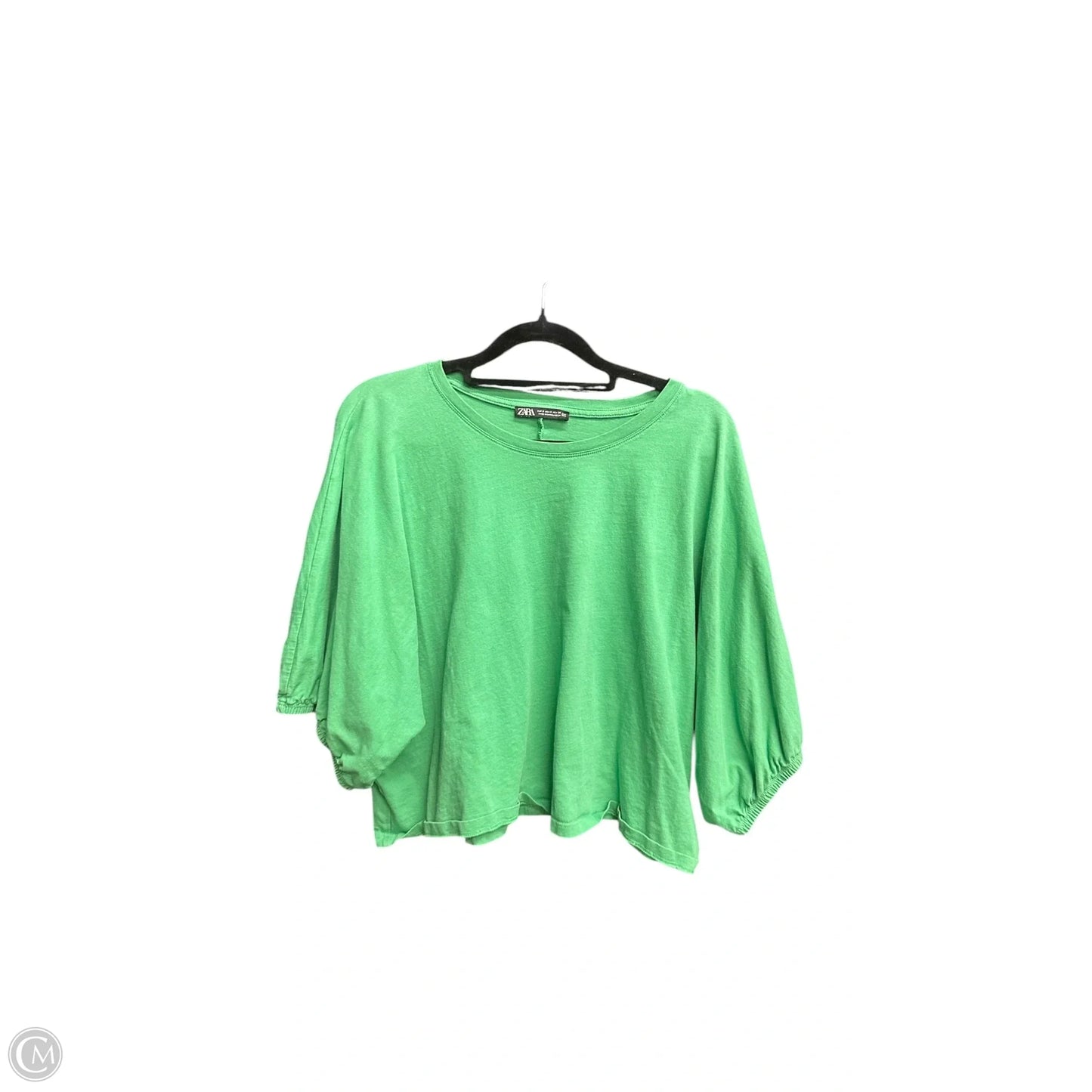 Top Short Sleeve By Zara In Green, Size: S