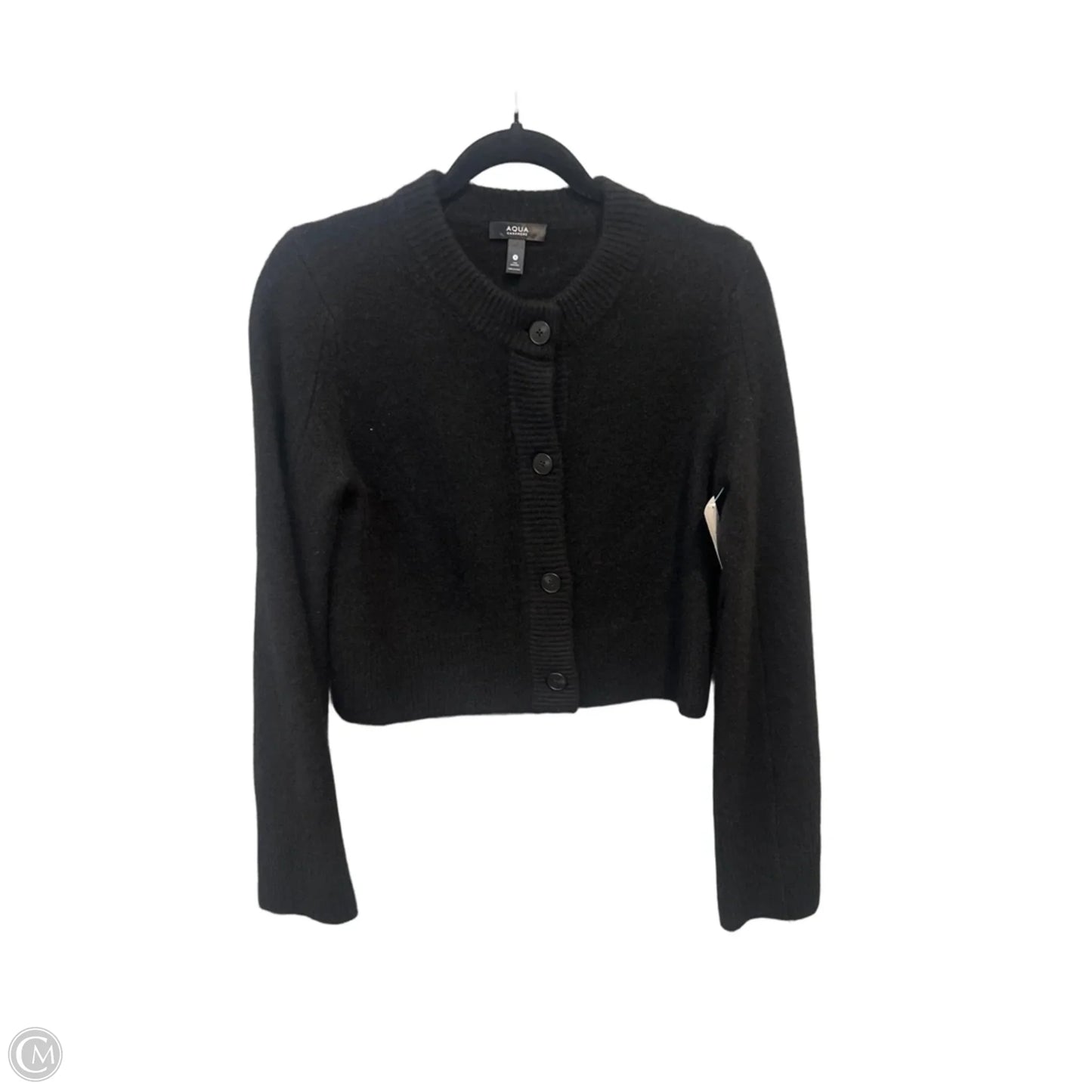 Sweater Cardigan Cashmere By Aqua In Black, Size: S