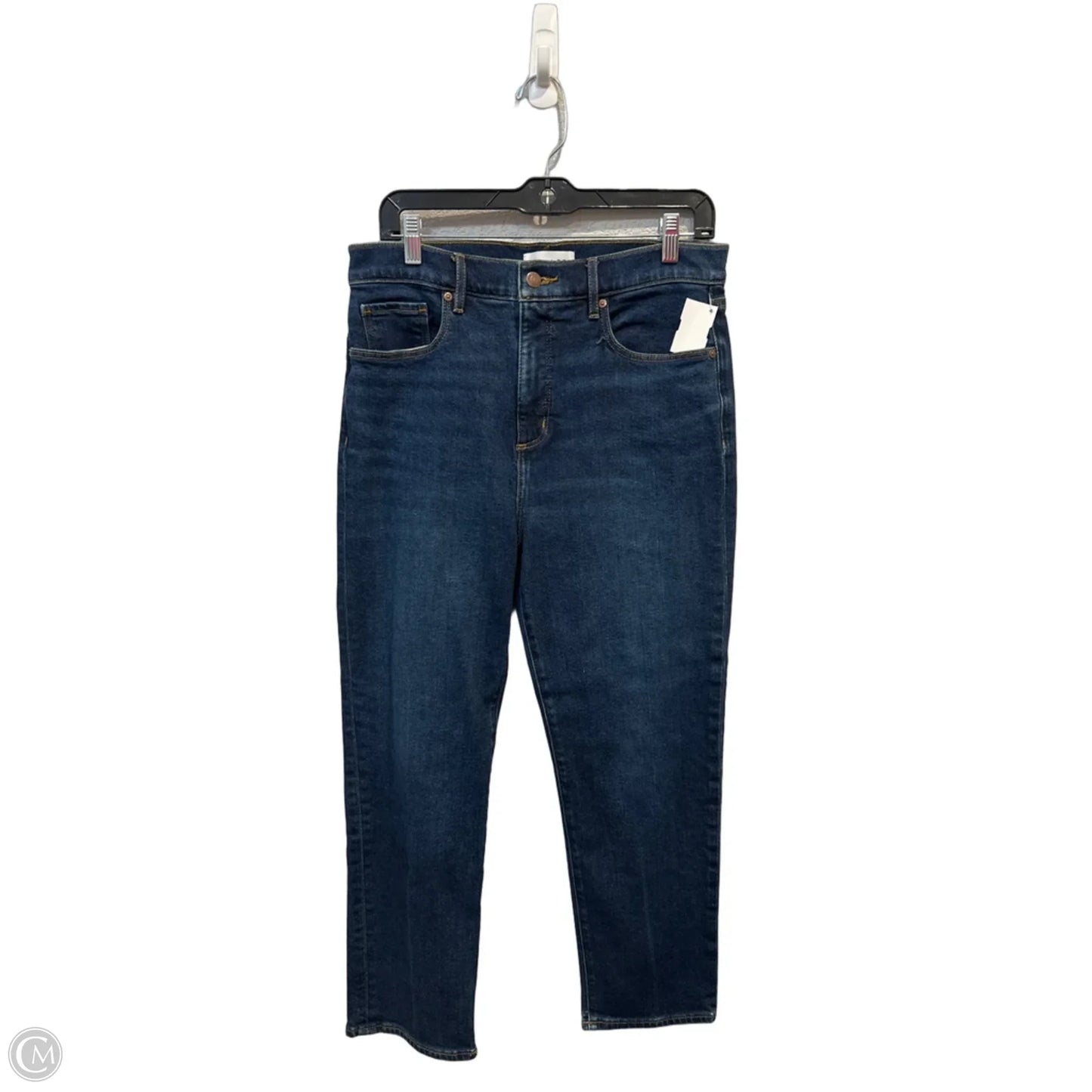 Jeans Straight By Loft In Blue Denim, Size: 10