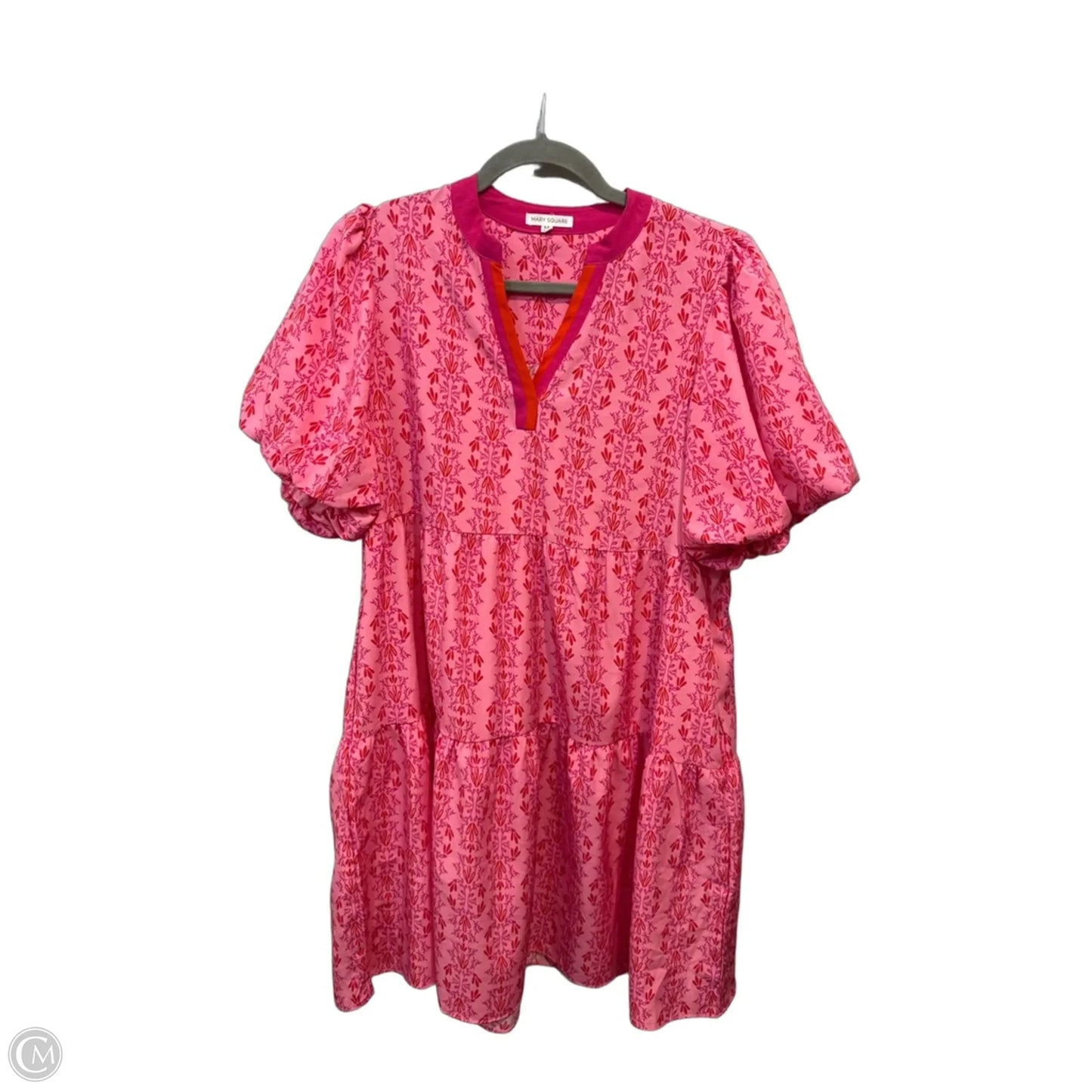 Dress Casual Midi By Mary Square In Pink & Red, Size: M