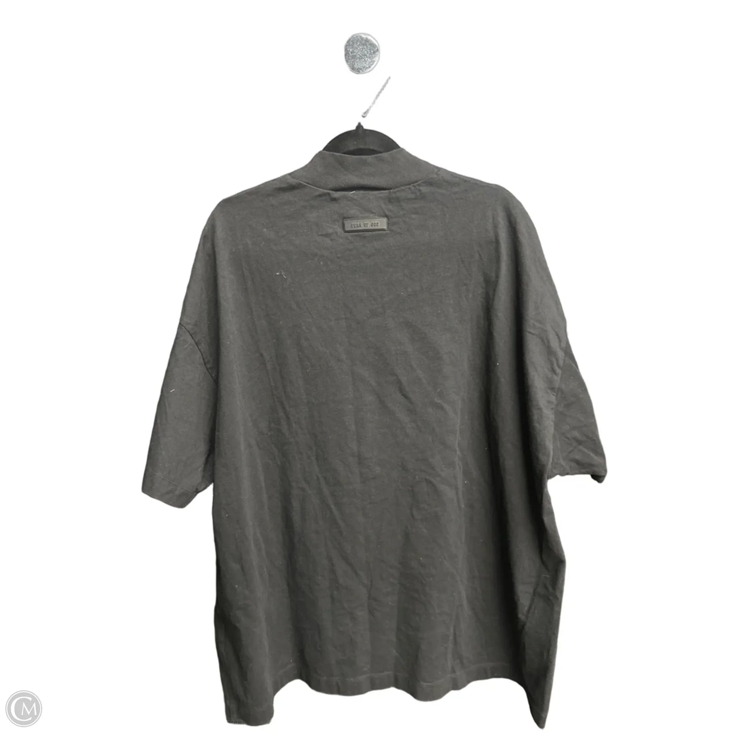Top Short Sleeve By Essentials In Black, Size: M