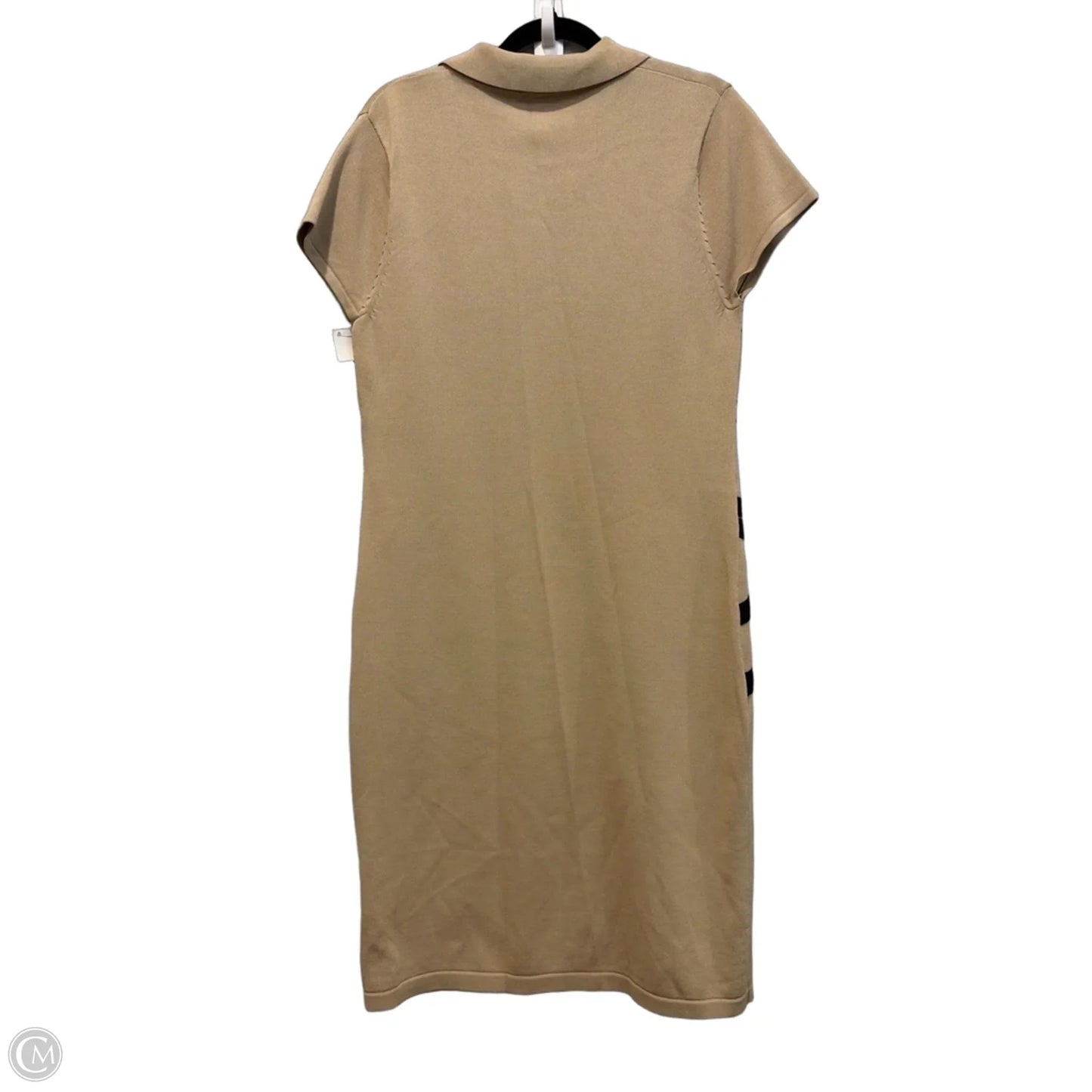 Dress Casual Midi By Adrienne Vittadini In Black & Brown, Size: M