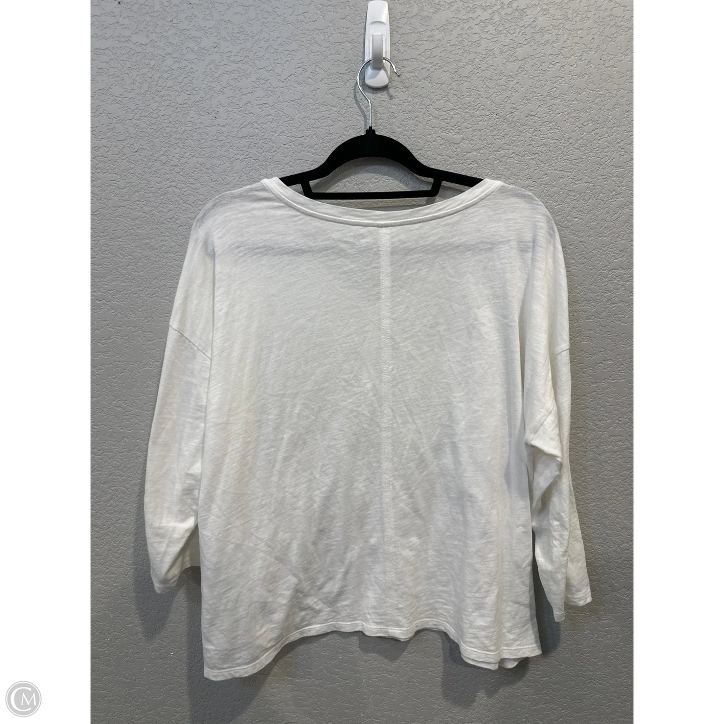 Top 3/4 Sleeve Basic By Eileen Fisher In White, Size: L