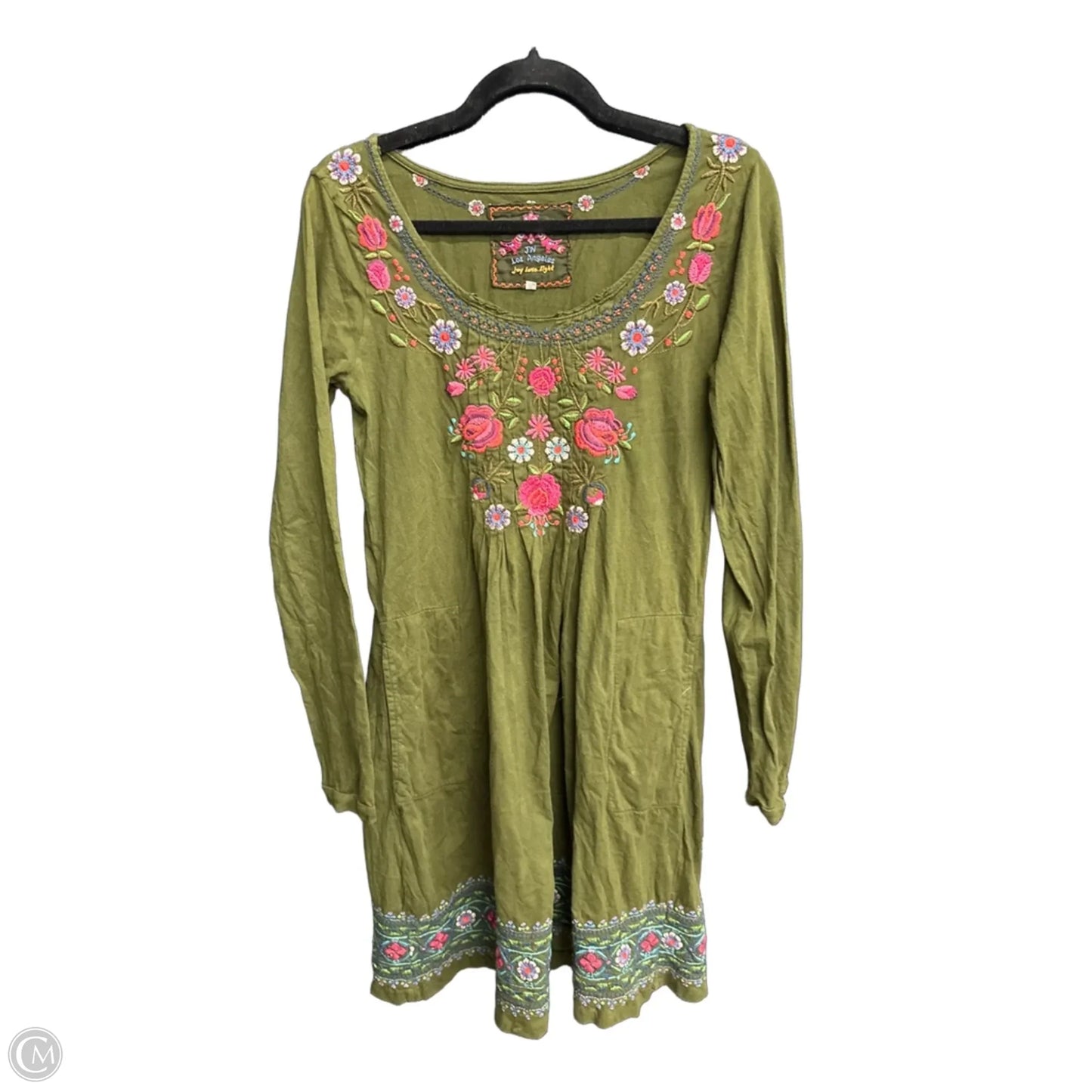 Dress Casual Midi By Johnny Was In Green, Size: S