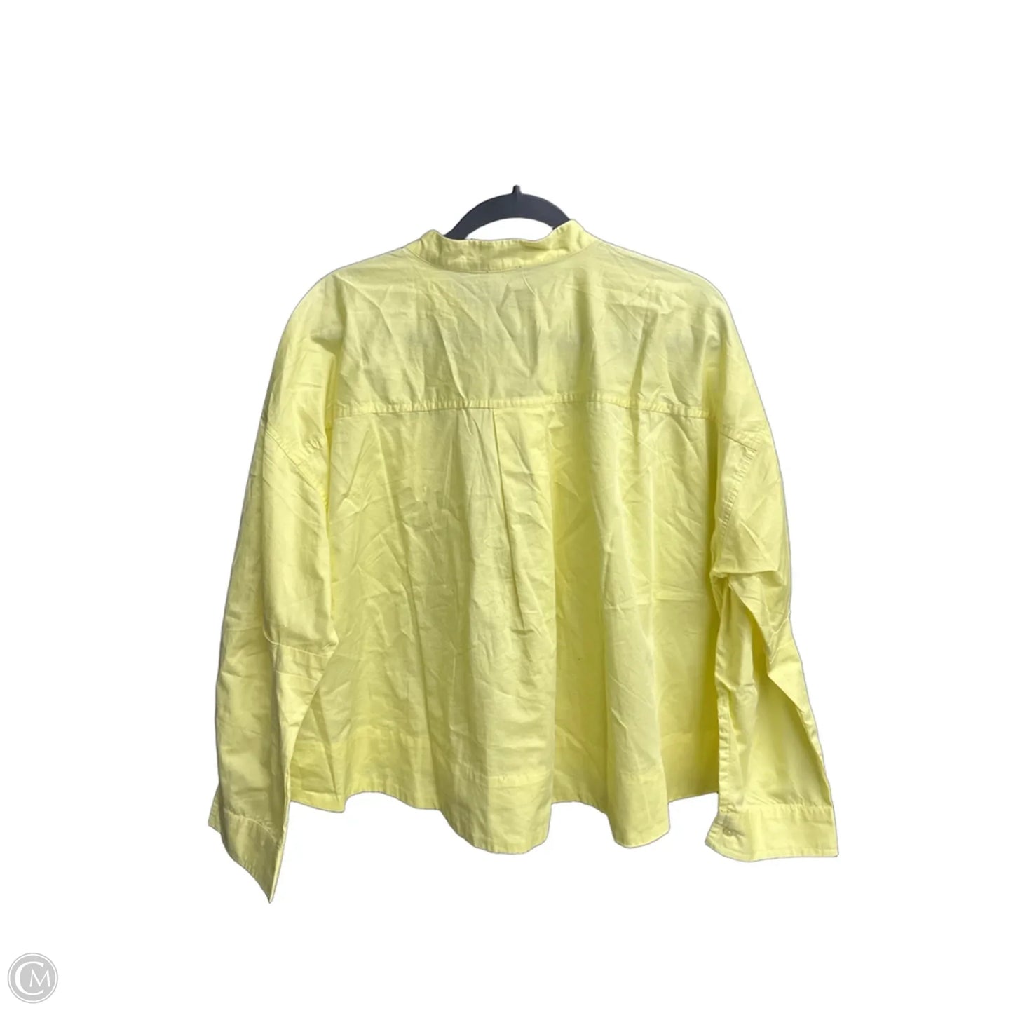 Top Long Sleeve By Scoop In Yellow, Size: M